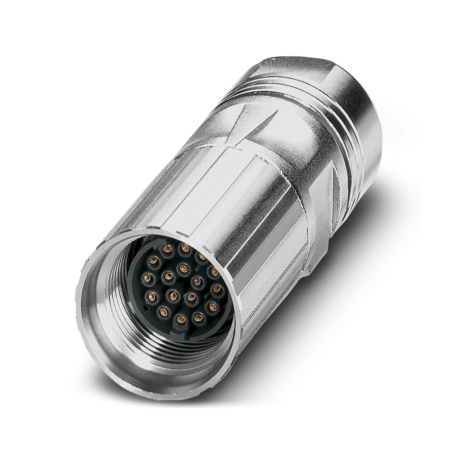 Cable connector, straight, Screw locking mechanism, M17, number of positions: 17, contact connection type: Socket, shielded: yes, degree of protection: IP67, cable diameter range: 8 mm ... 10 mm, number of positions: 17, connection method: Crimp connection, series: ST, this item is expected to be lead-free from Q4 2025 in accordance with RoHS II without exception 6c (Pb < 0.1%), a lead-free alternative is possible on request in advance, This product is in the process of being discontinued. This product must