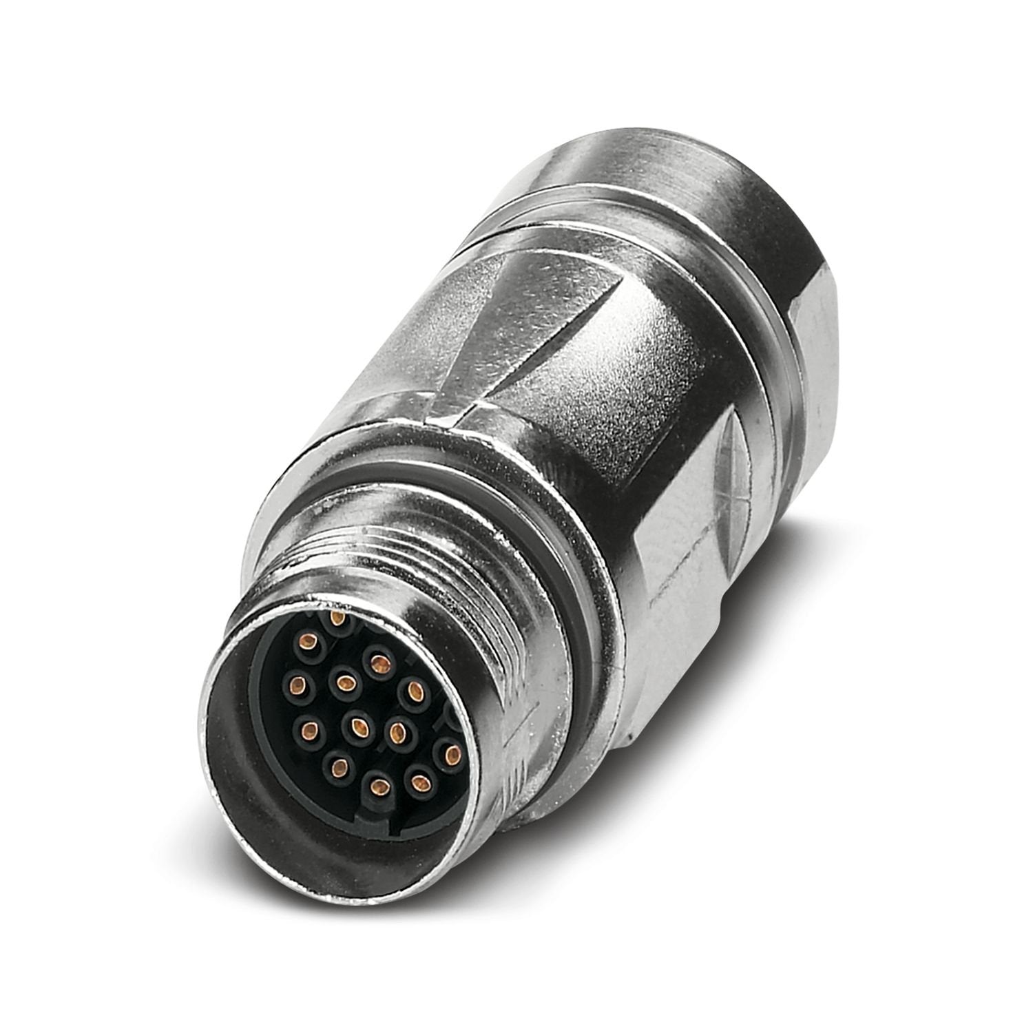 Coupler connector, straight, for standard and SPEEDCON interlock, M17, number of positions: 8, contact connection type: Socket, shielded: yes, degree of protection: IP67, cable diameter range: 5 mm ... 8 mm, number of positions: 8, connection method: Crimp connection, series: ST, This product is in the process of being discontinued. This product must no longer be considered for new projects. Please contact your sales representative for alternatives.