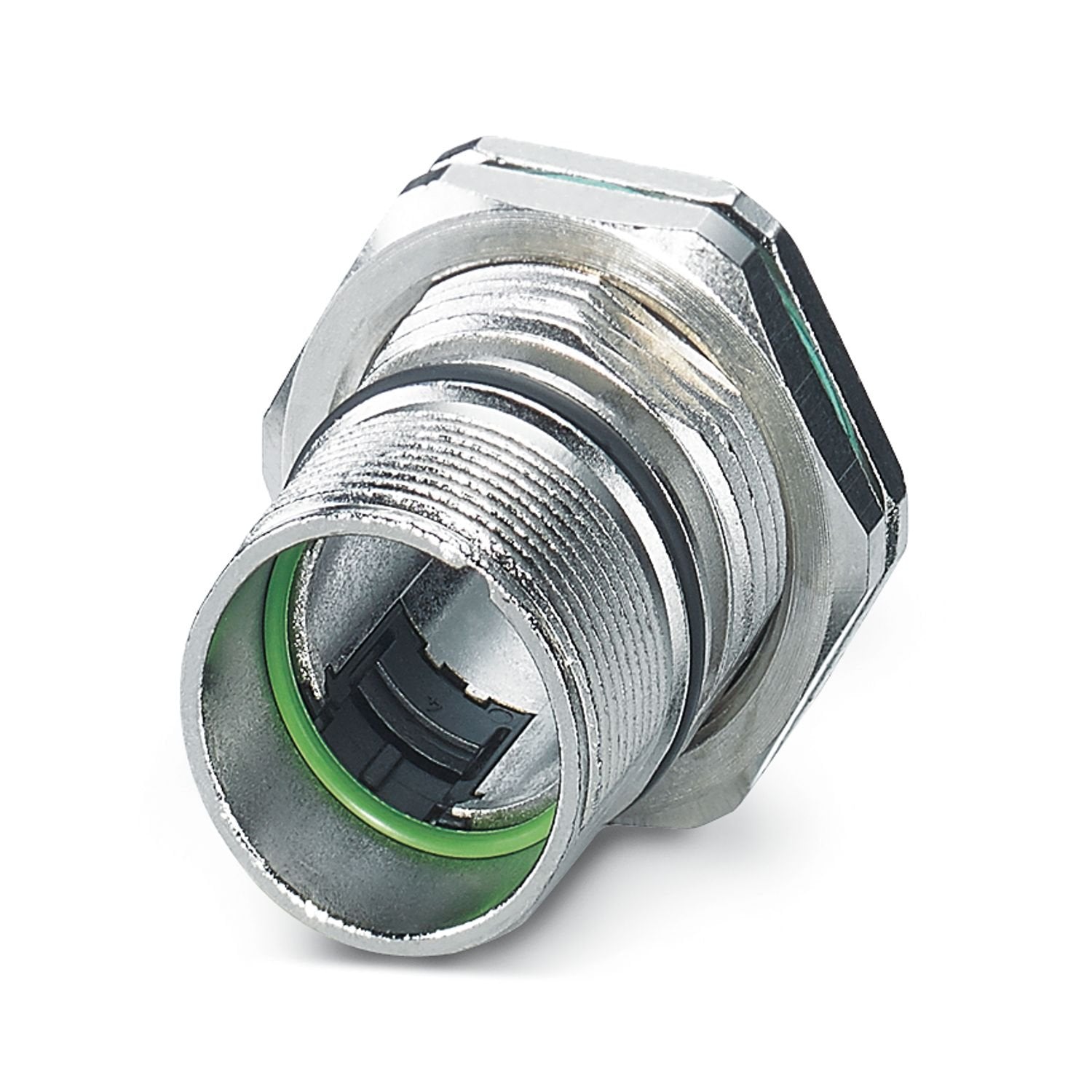 Housing for circular connector, series: CA, straight, for standard and SPEEDCON interlock, M23, Axial seal, shielded: yes, this item is expected to be lead-free from Q1 2027 in accordance with RoHS II without exception 6c (Pb < 0.1%), a lead-free alternative is possible on request in advance. This product is in the process of being discontinued. This product must no longer be considered for new projects. Please contact your sales representative for alternatives.