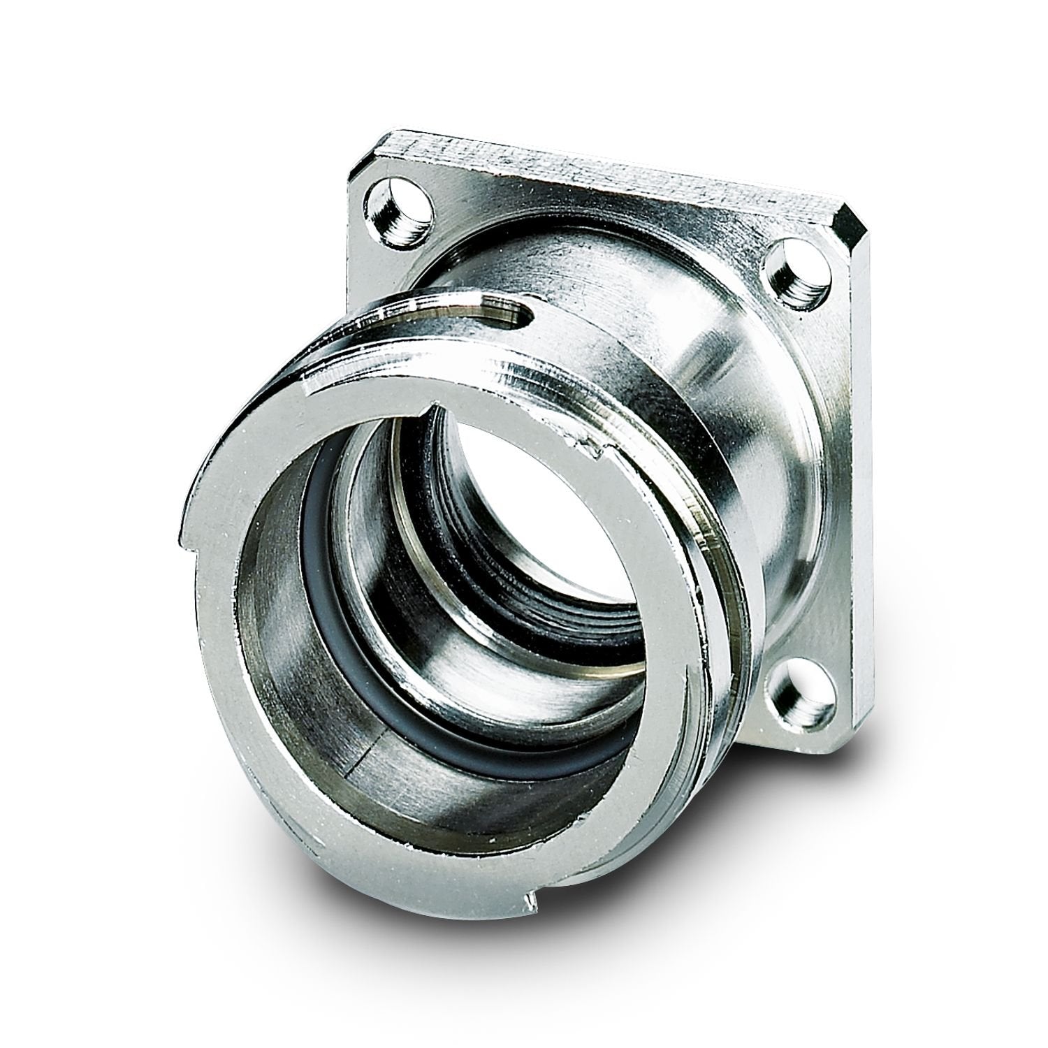 Housing for circular connector, series: TU, straight, Bayonet locking, M23, number of positions: 12, contact connection type: Socket, Crimp connection, Axial O-ring, shielded: yes, panel thickness min.: 1.5 mm, this item is expected to be lead-free from Q1 2026 in accordance with RoHS II without exception 6c (Pb < 0.1%), a lead-free alternative is possible on request in advance. This product is in the process of being discontinued. This product must no longer be considered for new projects. Please contact y