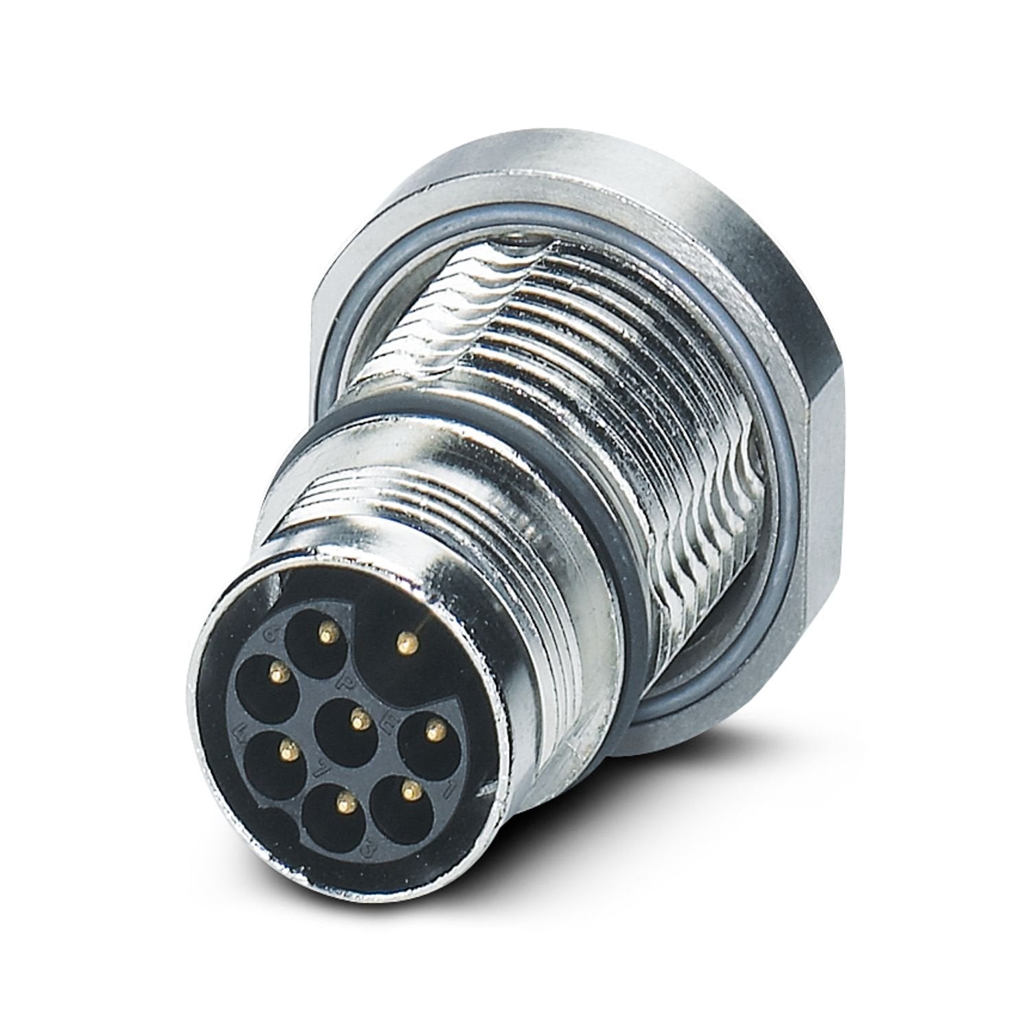 Device connector rear mounting, straight, for standard and SPEEDCON interlock, M17, number of positions: 3+PE, contact connection type: Pin, Axial O-ring, shielded: yes, number of positions: 4, connection method: Crimp connection, series: ST, This product is in the process of being discontinued. This product must no longer be considered for new projects. Please contact your sales representative for alternatives.