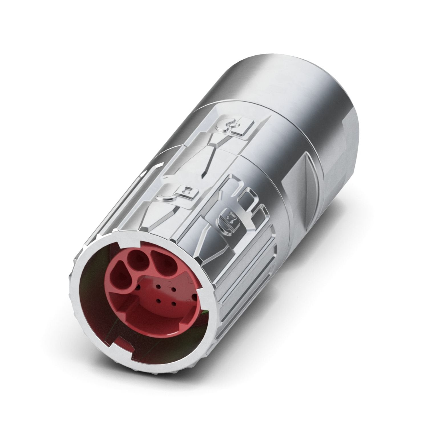 M17, Cable connector, series: M17 PRO, straight, shielded: yes, ONECLICK fast locking system, No. of pos.: 4+4+4, contact connection type: Pin, Crimp connection, cable diameter range: 8.5 mm ... 12 mm, coding: Type 2B (based on IEC 61076-2-117)