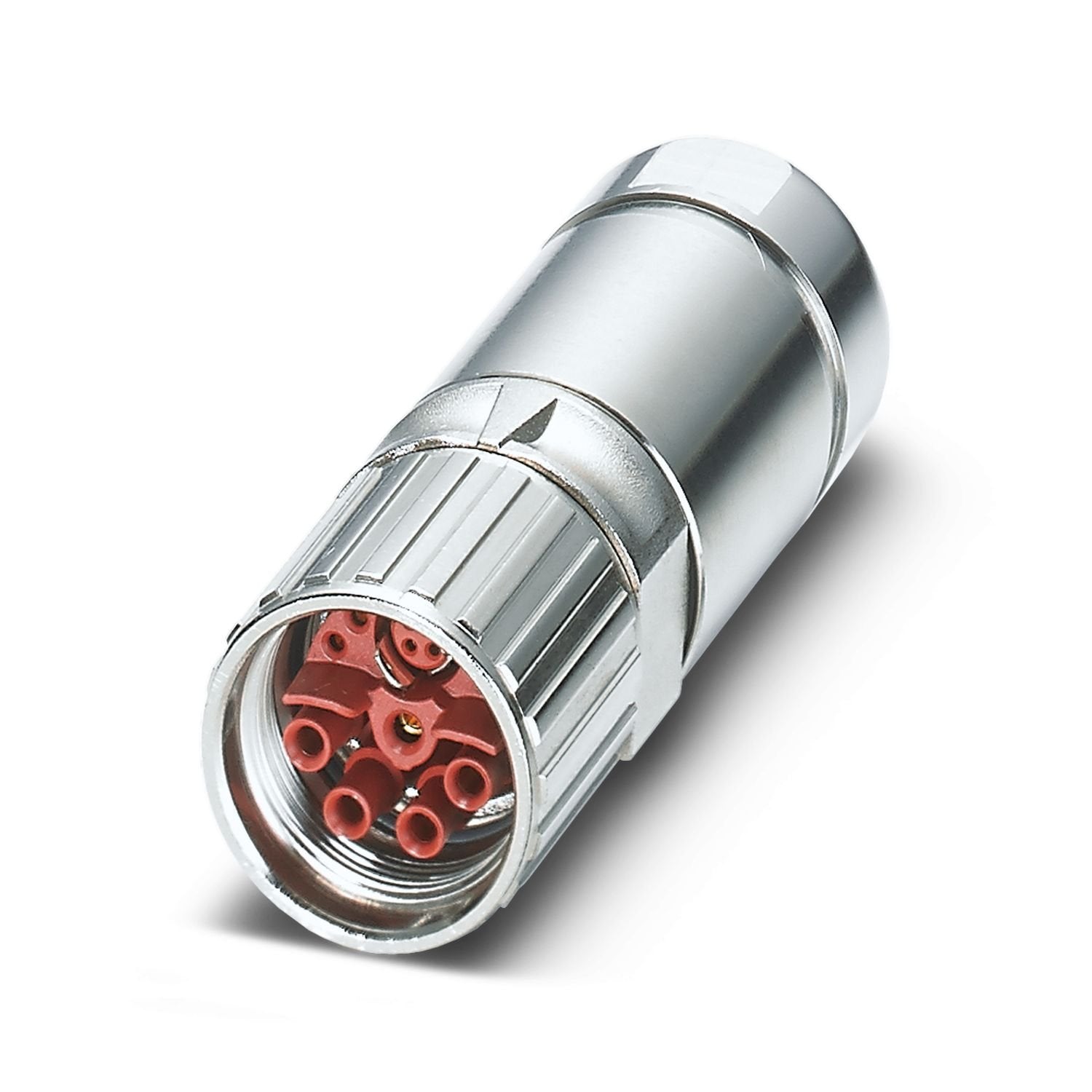 M23, Cable connector, series: SH, straight long, shielded: yes, Screw locking mechanism, No. of pos.: 4+4+4+PE / 3+N+PE, contact connection type: Socket, Crimp connection, cable diameter range: 7.5 mm ... 18 mm, this item is expected to be lead-free from Q1 2026 in accordance with RoHS II without exception 6c (Pb < 0.1%), a lead-free alternative is possible on request in advance