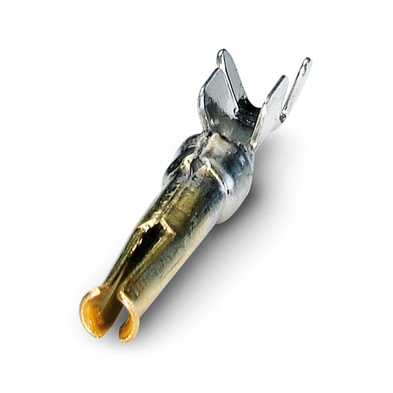 Crimp contact, Socket, rolled, contact diameter: 1 mm, connection cross section: 0.22 mm 2 ... 0.56 mm 2 , contact material: Cu alloy, Item is lead-free in accordance with RoHS II without Exemption 6c (Pb < 0.1 %)