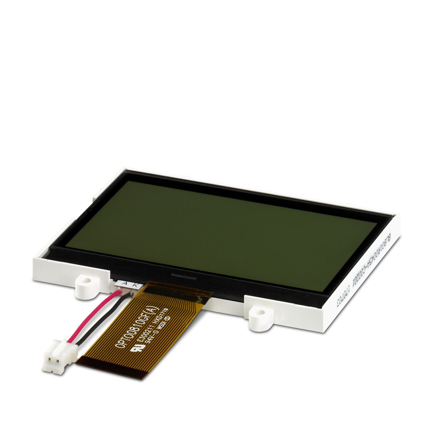Graphic LCD module, 2.8", 128 x 64 pixels, FSTN transflective/positive 6:00, LED backlight, interface: 8 bit, operating temperature: -20 °C ... 70 °C