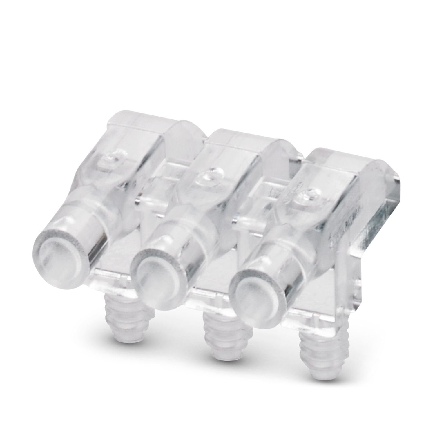Multiple light guides, passive, rigid, Cylinder head, emission surface: planar, number of displays: 3, (1 row, 3 columns), pitch: 5.08 mm, ESD protection: <12 kV, can be used for the ME, ME-MAX, ME-IO, ME PLC, and EH housing ranges (housing must be processed)