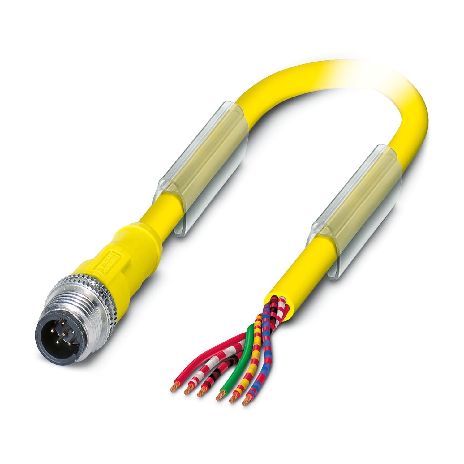 Sensor/actuator cable, 6-position, Plug straight 1/2"-20UNF, coding: C, on free cable end, cable length: Free input (0.2 ... 40.0 m)