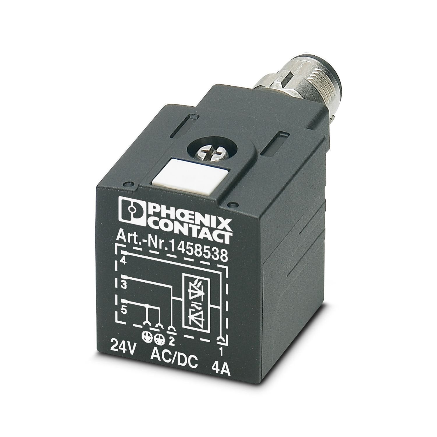 Valve connector, 3-position, Plug angled M12 SPEEDCON, coding: A, on Valve connector A, with 1 LED, Wiring: Z diode