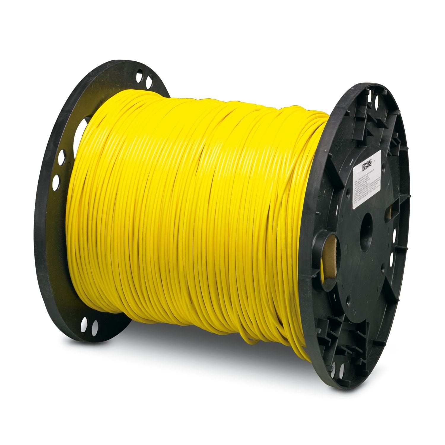 By the meter, Cable reel, PVC, yellow, 4-wire, color single wire: brown, blue, black, white, cable length: 300 m