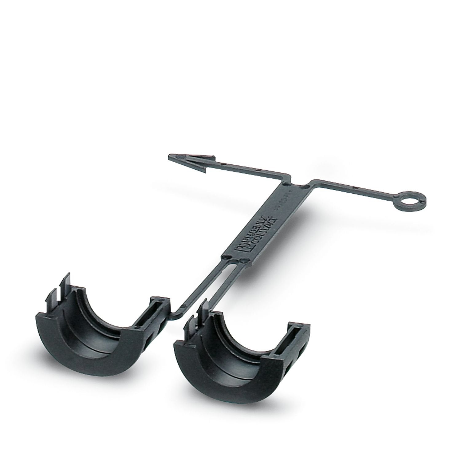 Locking clip for the socket side of sensor/actuator cables with M12 connector and M12 connectors for assembly, for knurl diameter: 15 mm or for Allen key with a wrench size of 14 mm, prevents the disconnection of plug-in connections without tools