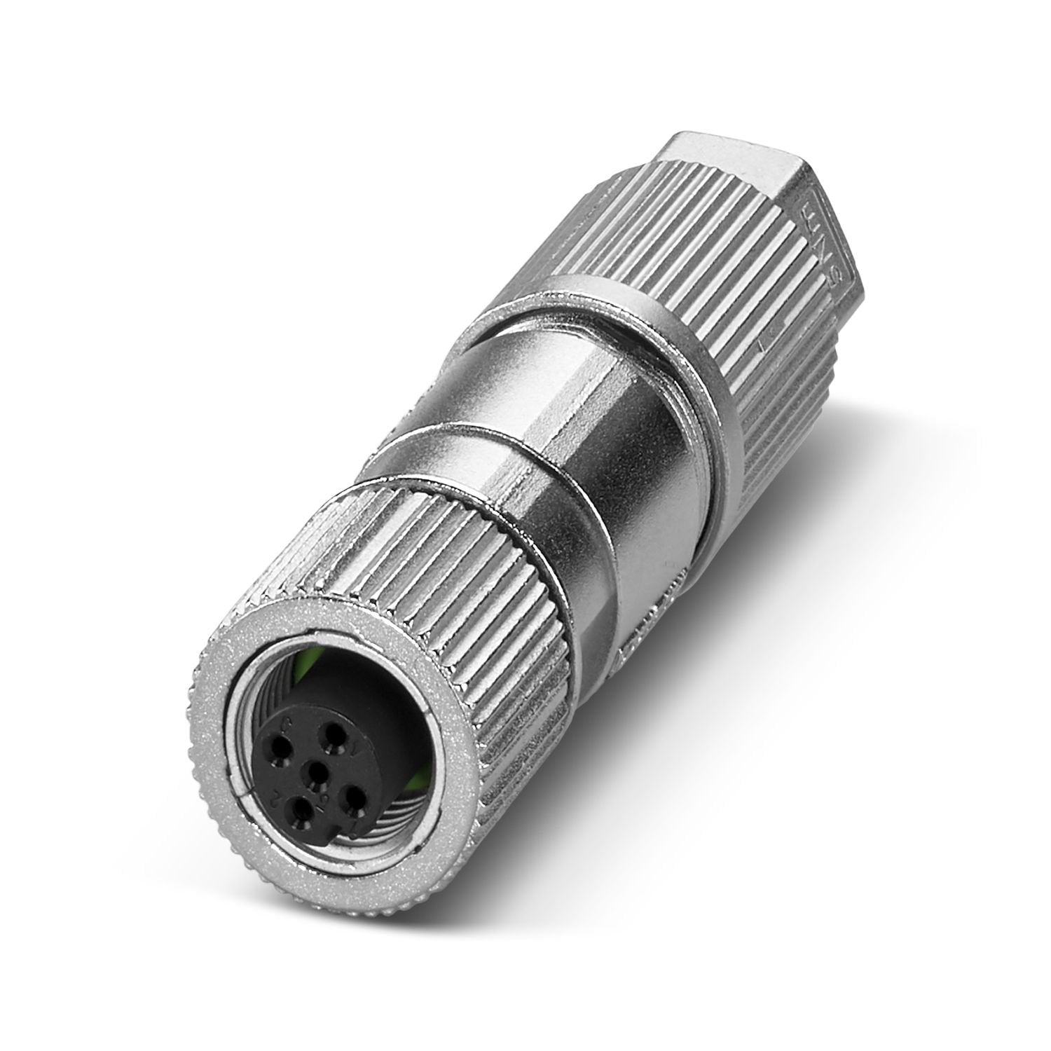 Data connector, PROFIBUS (31.25 kbps), 2-position, halogen-free, shielded, Socket straight M12, coding: A, Insulation displacement connection, knurl material: Zinc die-cast, nickel-plated, external cable diameter 5 mm ... 9.7 mm