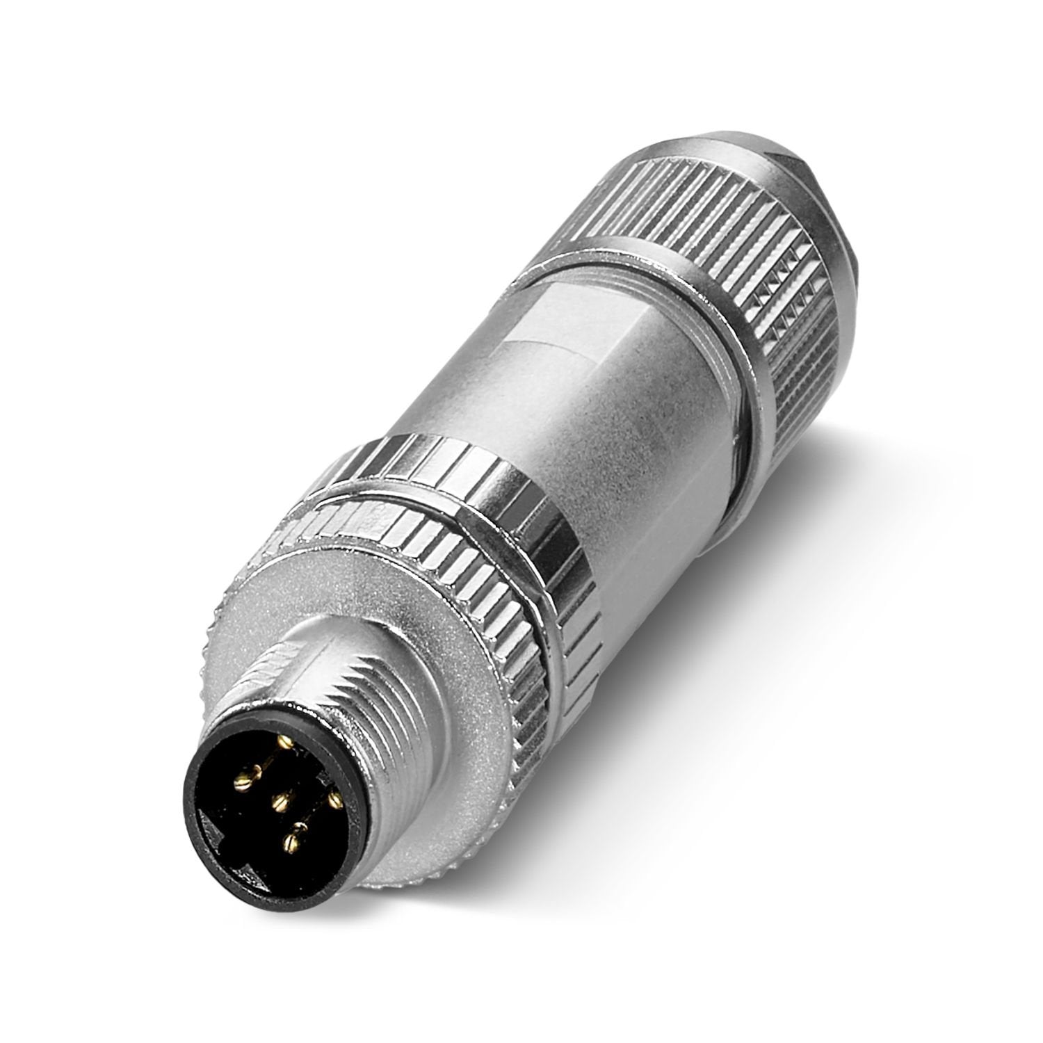 Data connector, PROFIBUS DP (12 Mbps), 2-position, shielded, Plug straight M12, coding: B, Push-lock spring connection, knurl material: Zinc die-cast, nickel-plated, external cable diameter 4 mm ... 8 mm