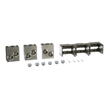Circuit breaker accessory, PowerPacT M/P, lug kit, mechanical, 800A, 3/0 AWG to 750kcmil, unit mount and I-Line, Al, qty 3 (Circuit breaker accessory PowerPacT M/P) is a Schneider Electric product. Designed for reliable performance and long service life. Available across Iraq — contact us for pricing and delivery options.