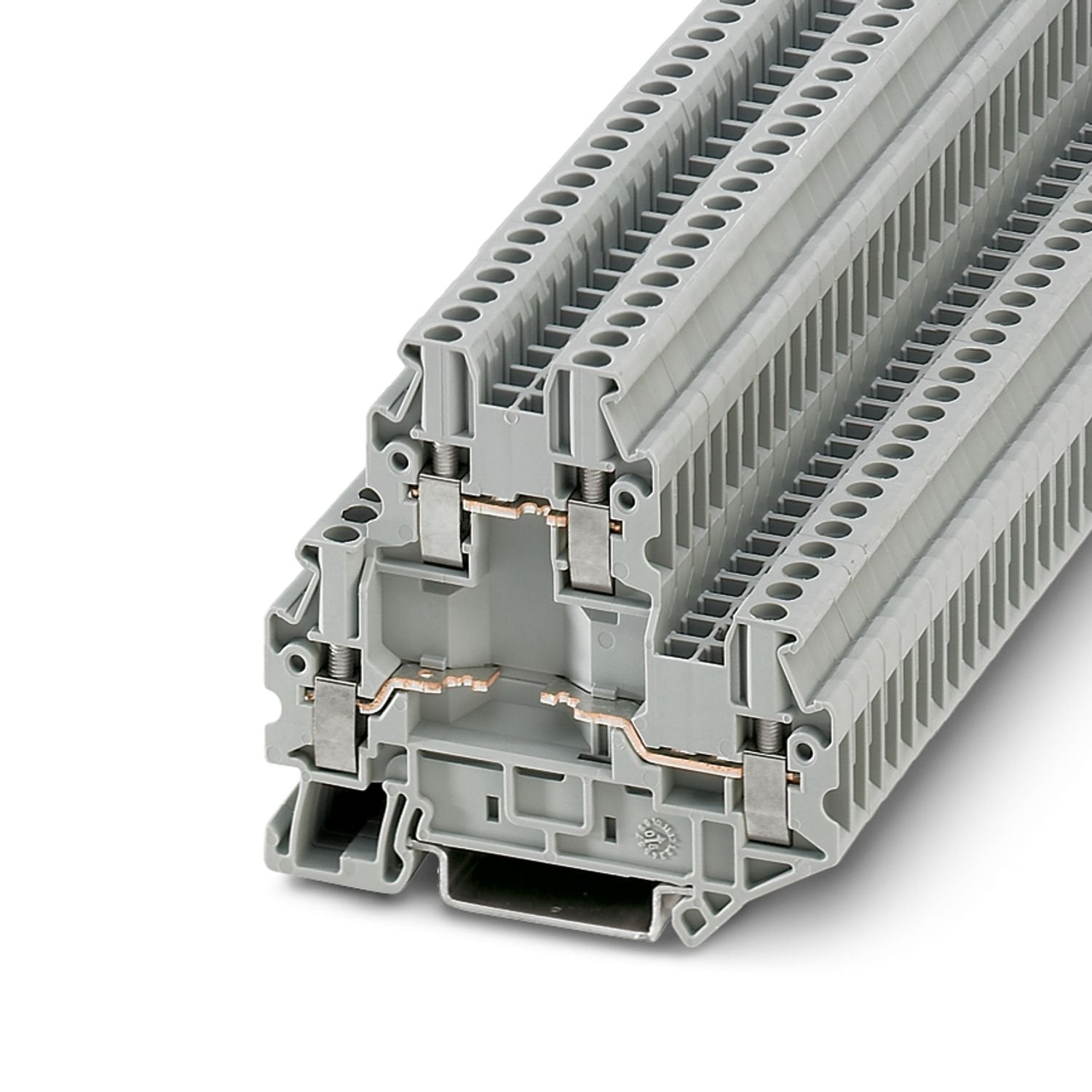 Feed-through terminal block, for installing components that can be individually selected, nom. voltage: 500 V, nominal current: 24 A, connection method: Screw connection, Rated cross section: 2.5 mm 2 , cross section: 0.14 mm 2 - 4 mm 2 , mounting type: NS 35/7,5, NS 35/15, color: gray