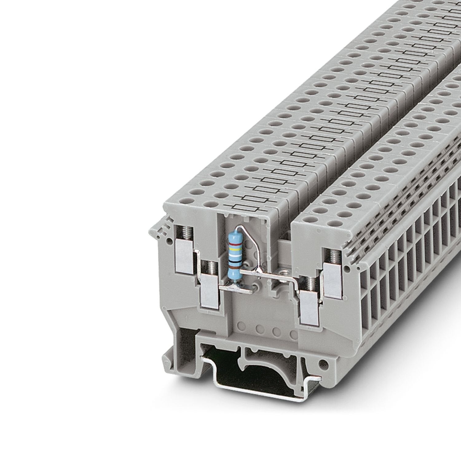 Component terminal block, number of connections: 4, connection method: Screw connection, Rated cross section: 4 mm 2 , 1 level, cross section: 0.2 mm 2 - 6 mm 2 , mounting type: NS 35/7,5, NS 35/15, NS 32, color: gray