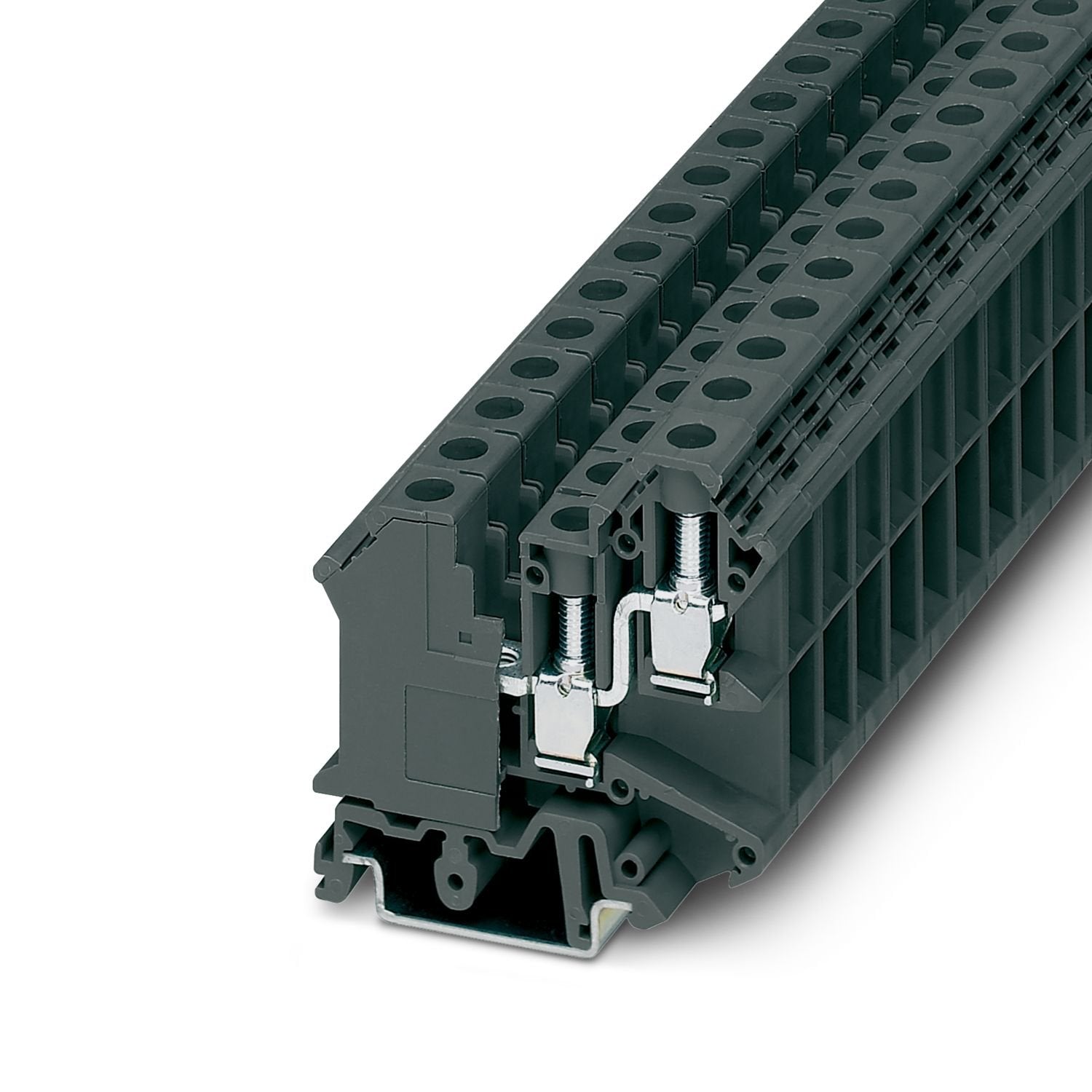 Multi-conductor terminal block, nom. voltage: 800 V, nominal current: 57 A, number of connections: 3, connection method: Screw connection, cross section: 1.5 mm 2 - 16 mm 2 , mounting type: NS 35/7,5, NS 35/15, NS 32, color: red