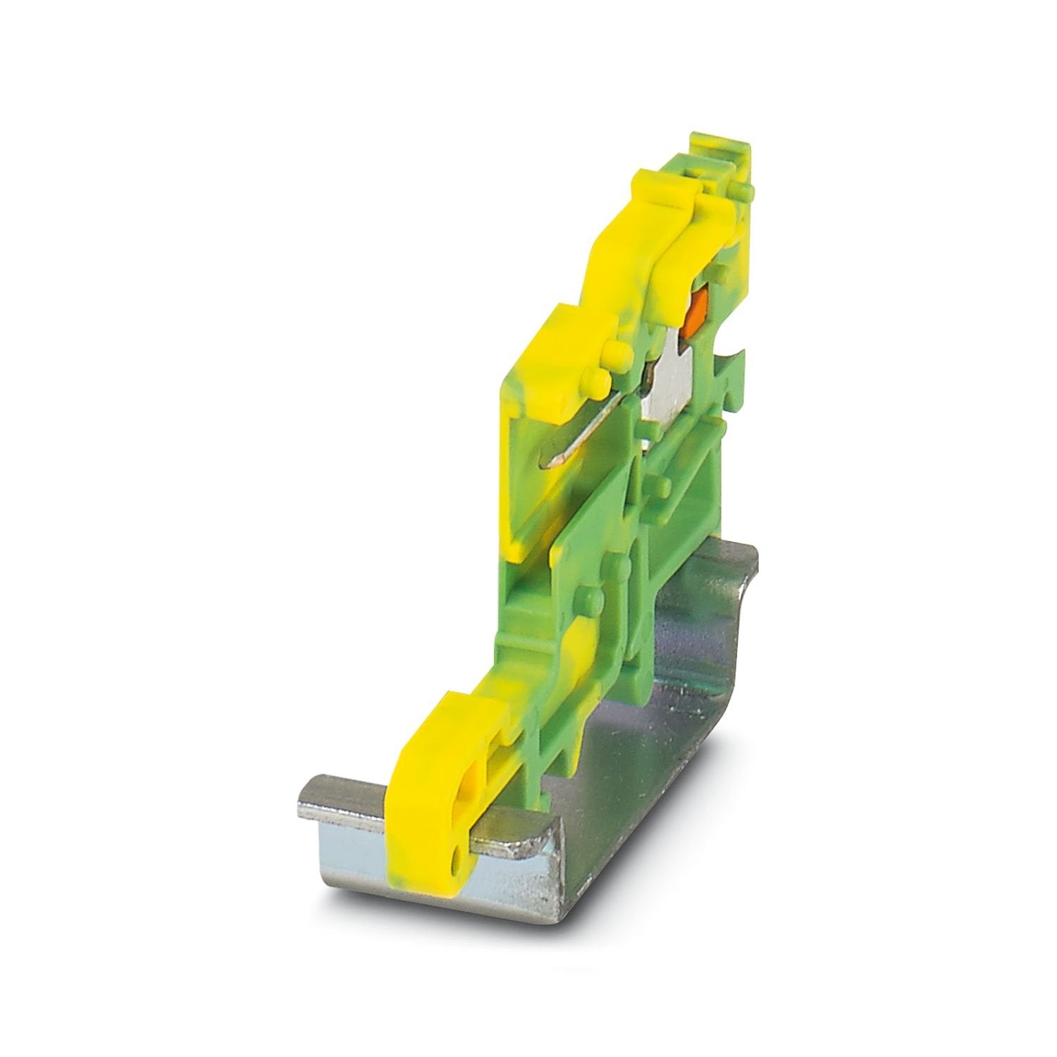 COMBI coupling, nom. voltage: 500 V, nominal current: 17.5 A, number of connections: 1, number of positions: 3, connection method: Push-in connection, Rated cross section: 1.5 mm 2 , 1 level, cross section: 0.14 mm 2 - 1.5 mm 2 , mounting type: NS 35/15, NS 35/7,5, color: green-yellow