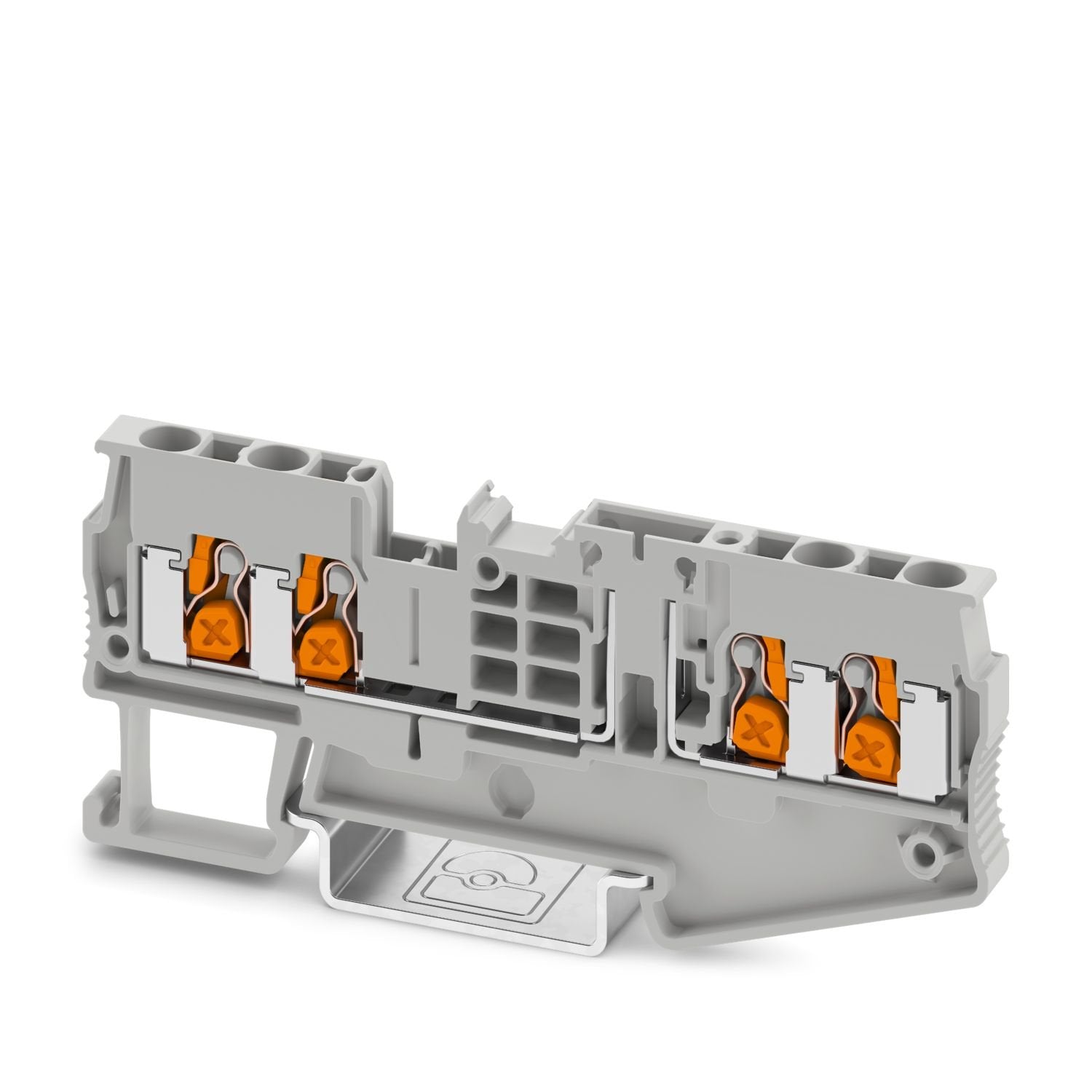 Disconnect terminal block, nom. voltage: 500 V, nominal current: 20 A, connection method: Push-X-connection, Rated cross section: 2.5 mm 2 , cross section: 0.5 mm 2 - 4 mm 2 , mounting: NS 35/7,5, NS 35/15, color: gray