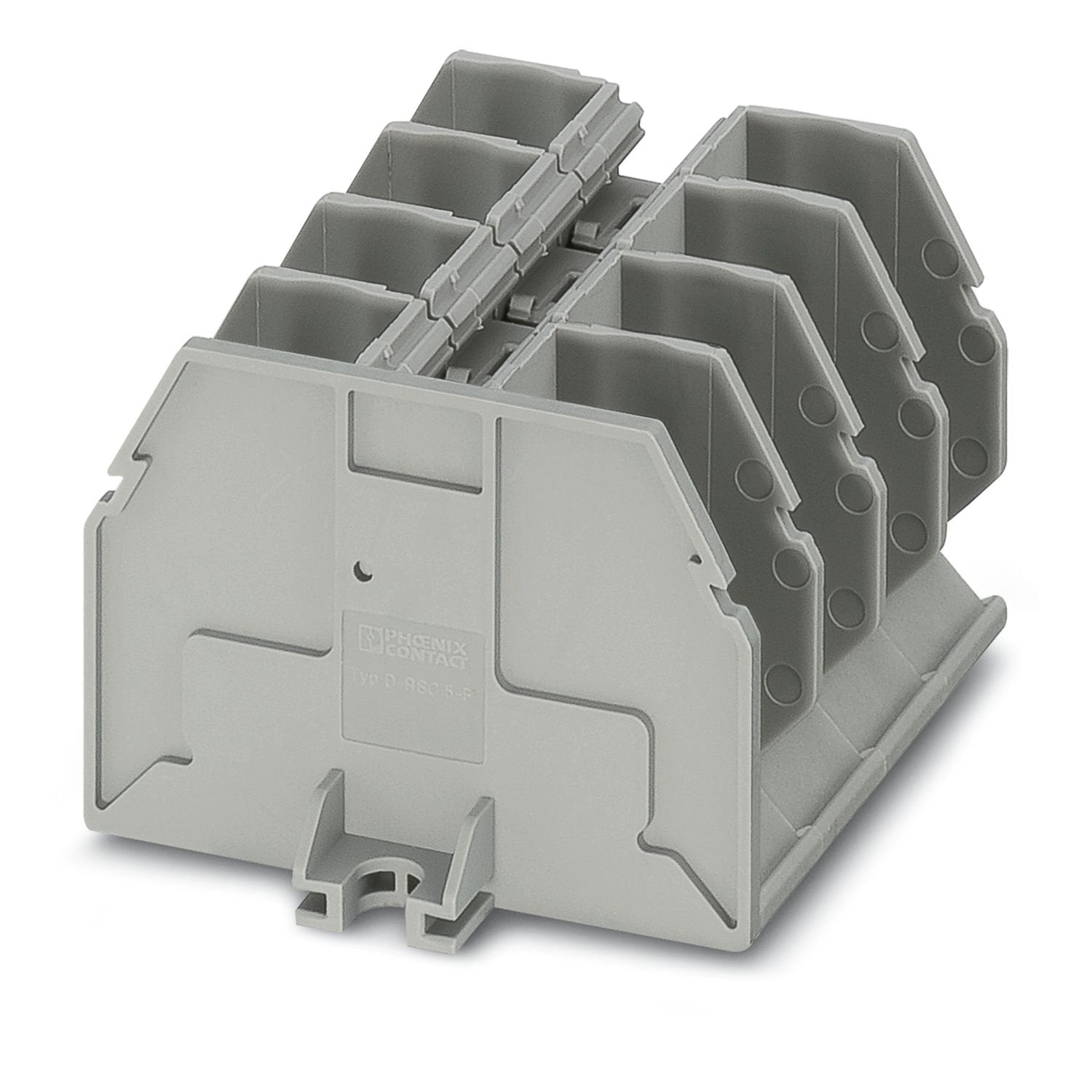 Feed-through terminal block with bolt connection method, cross section: 0.1 - 6 mm 2 , AWG: 26 - 10, width 13 mm, color: gray