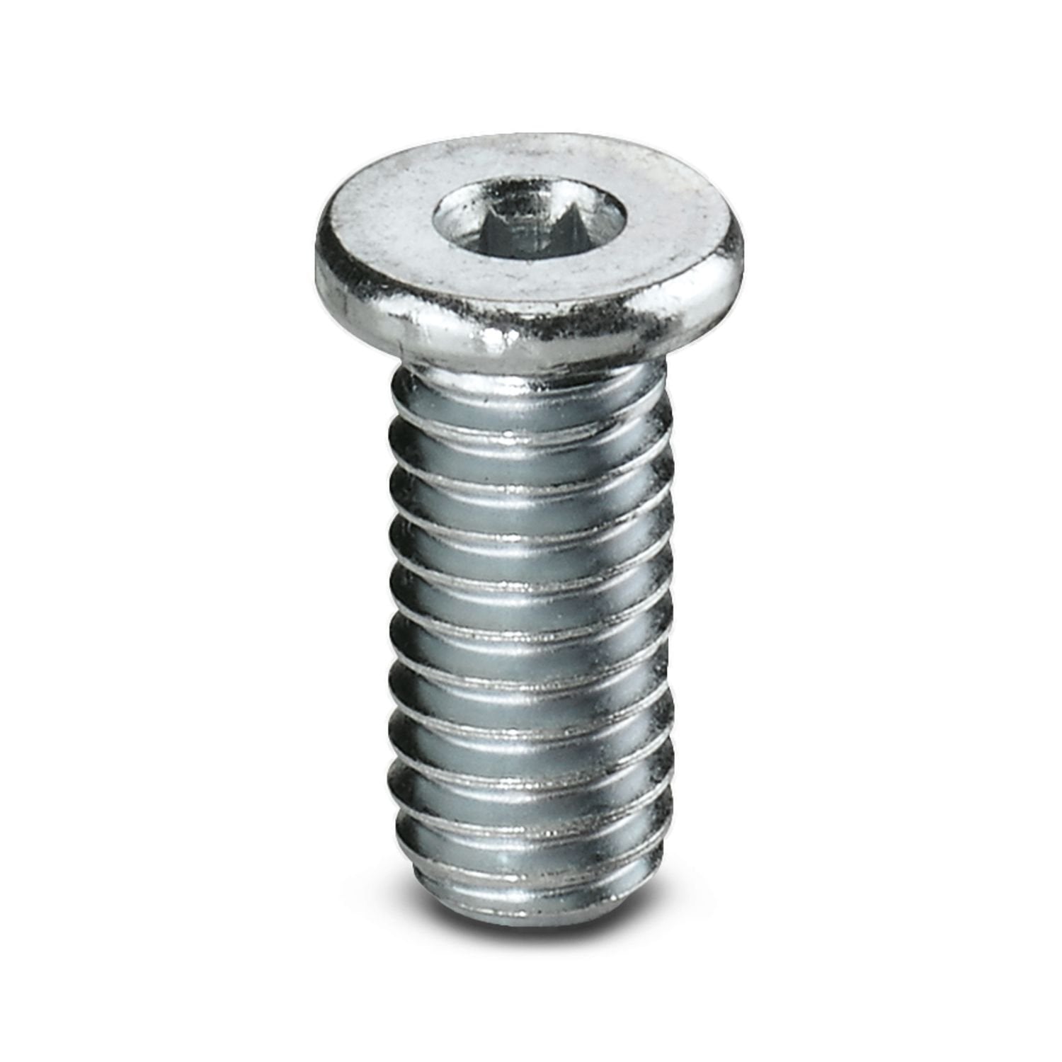 Pan head screw, for fixing DIN rails, extra-flat screw head, with hexagonal socket head, WAF 3