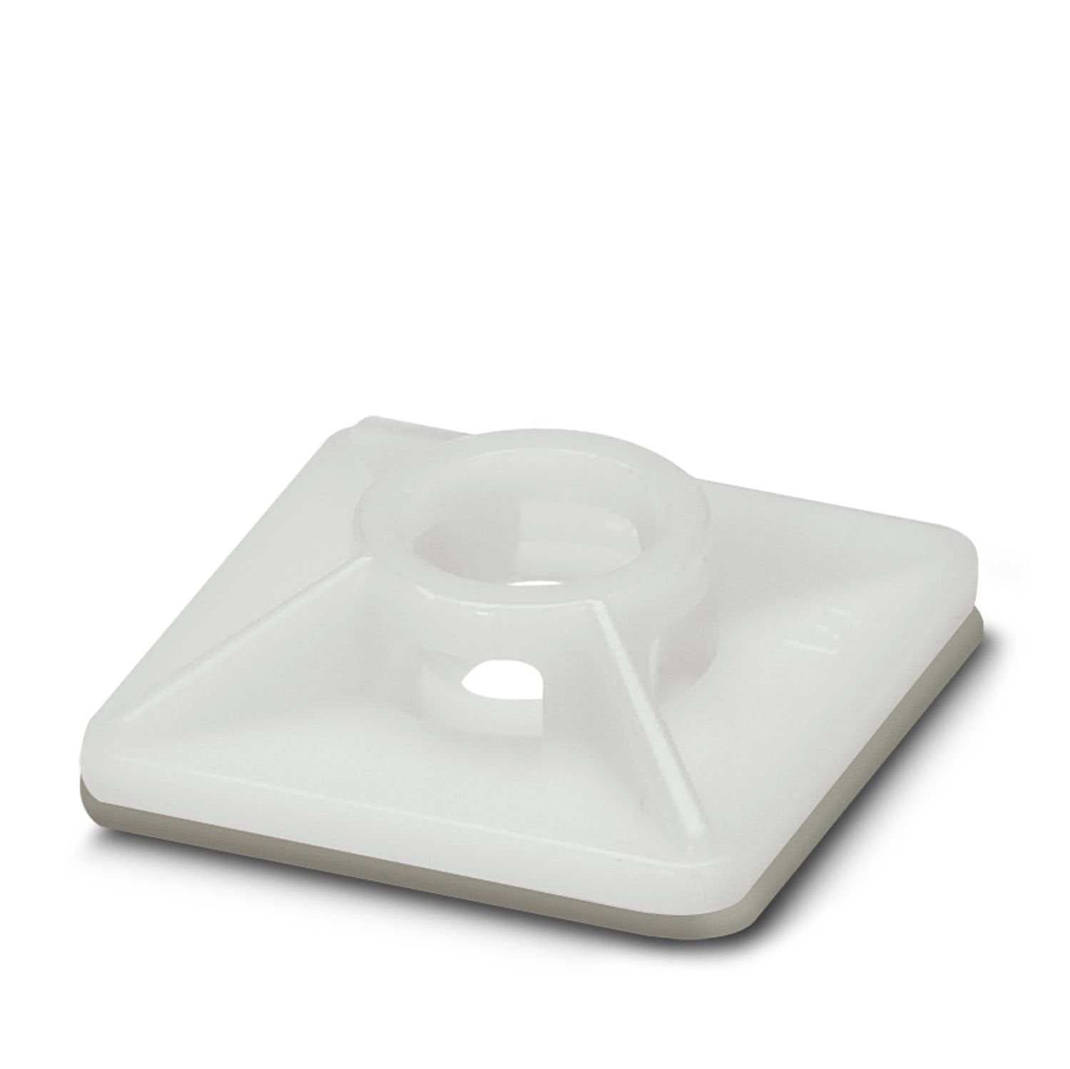 Cable binder base, for cable binders up to 4 mm wide, self-adhesive (rubber) and screwable, 4 mm fixing hole, 4-sided cable binder feed-through