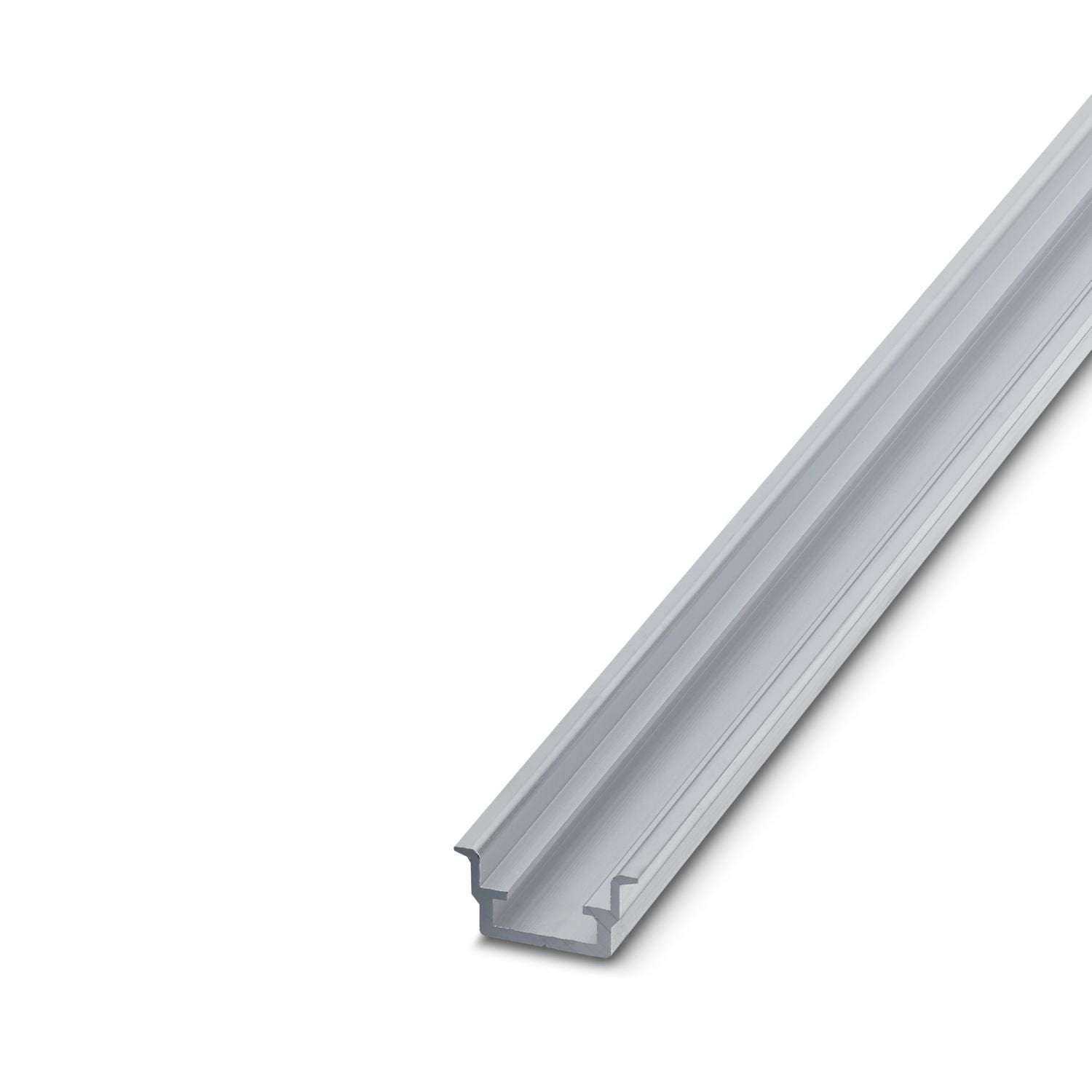 DIN rail, unperforated, similar to EN 60715, material: Aluminum, uncoated, Standard profile, color: silver-colored