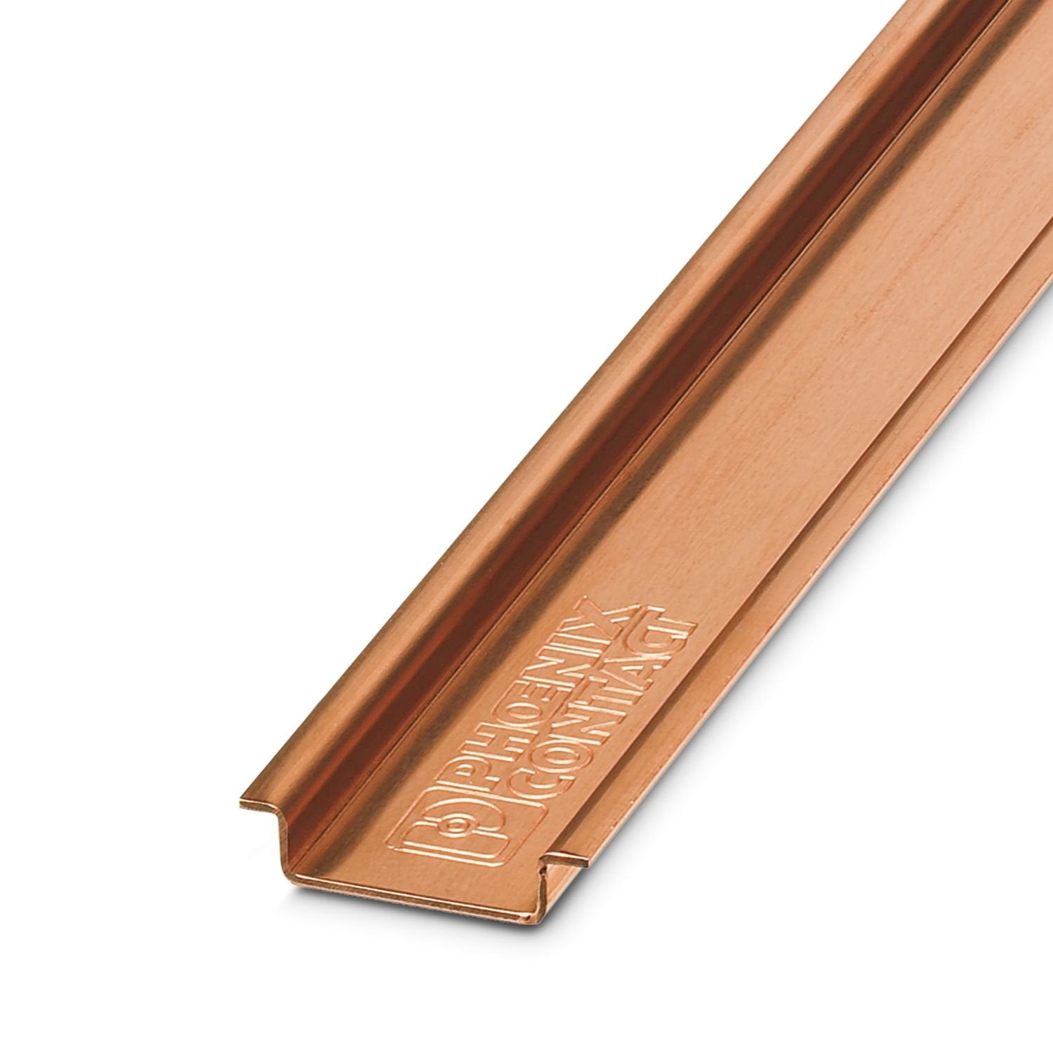 DIN rail, unperforated, Pack of 10 (20 m), acc. to EN 60715, material: Copper, uncoated, Standard profile, color: copper-colored