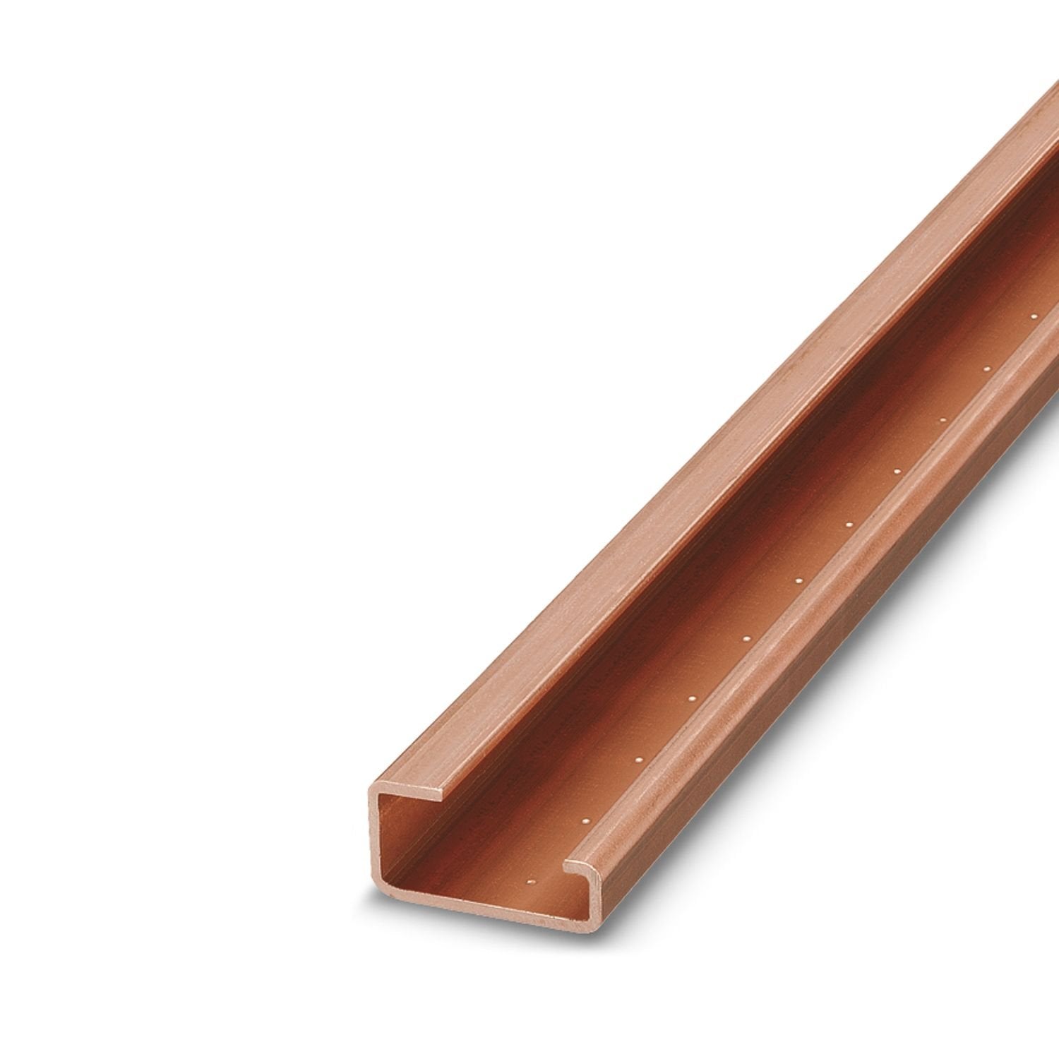 DIN rail, unperforated, Pack of 10 (20 m), acc. to EN 60715, material: Copper, uncoated, G profile, color: copper-colored