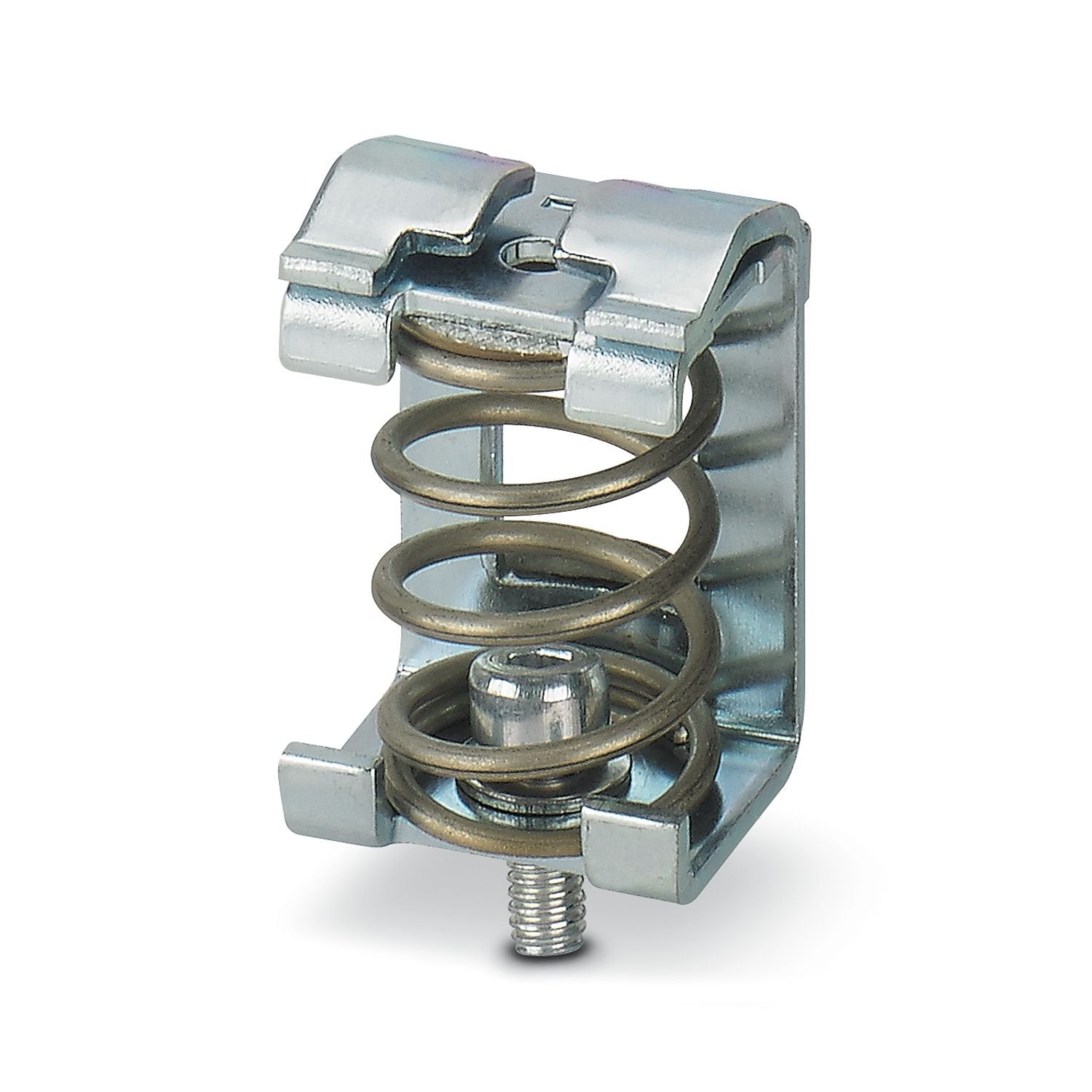 Shield connection terminal block, for direct shield on conductive mounting panels