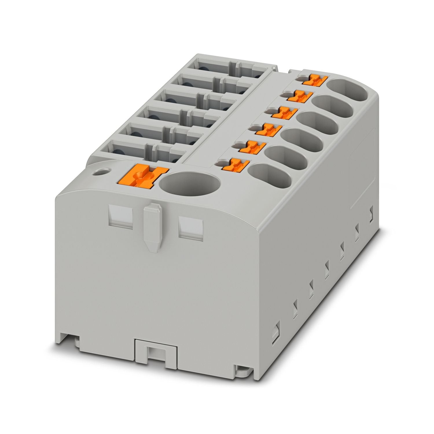 Function distribution block, Current and voltage are determined by the plug used., Basic terminal block with feed-in and multifunctional disconnect zone in the branches, nom. voltage: 400 V, nominal current: 20 A, Load contact, connection method: Push-in connection, Rated cross section: 2.5 mm 2 , cross section: 0.14 mm 2 - 4 mm 2 , Line contact, connection method: Push-in connection, Rated cross section: 6 mm 2 , cross section: 0.5 mm 2 - 10 mm 2 , mounting: for snapping onto a DIN rail adapter, Direct mou