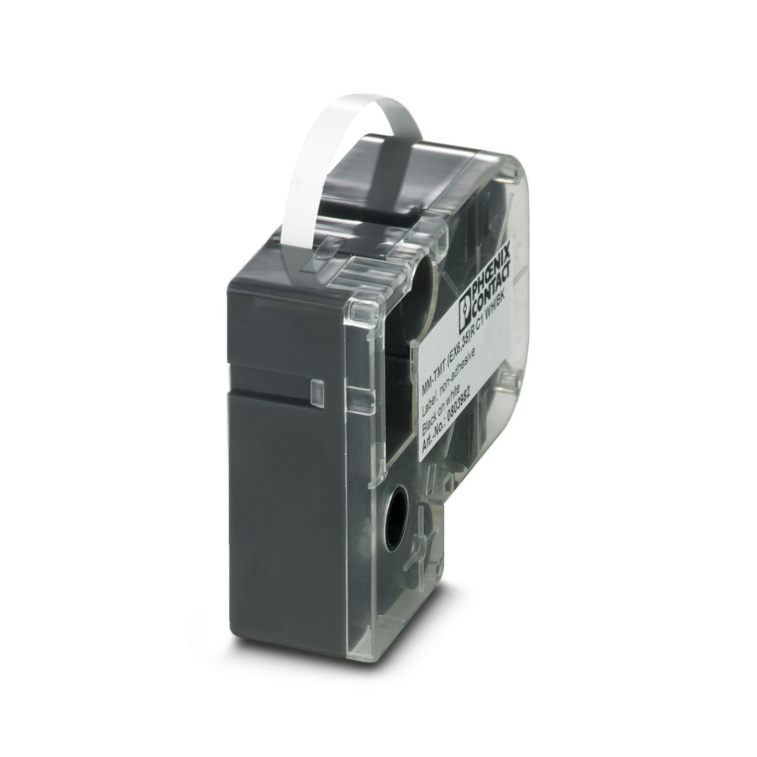 Label, Roll, white/black, unmarked, can be labeled with: THERMOFOX, THERMOMARK GO, THERMOMARK GO.K, mounting type: latching, Number of individual labels: 1, roll length: 5.5 m, text field height: 5500 mm, text field width: 6.35 mm