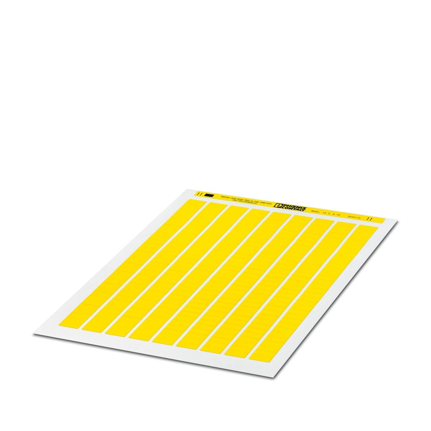 Label sheet, DIN A4, Sheet, yellow, unmarked, can be labeled with: PLOTMARK, CMS-P1-PLOTTER, Office printing systems, mounting type: adhesive, Number of individual labels: 288, text field height: 8 mm, text field width: 18 mm