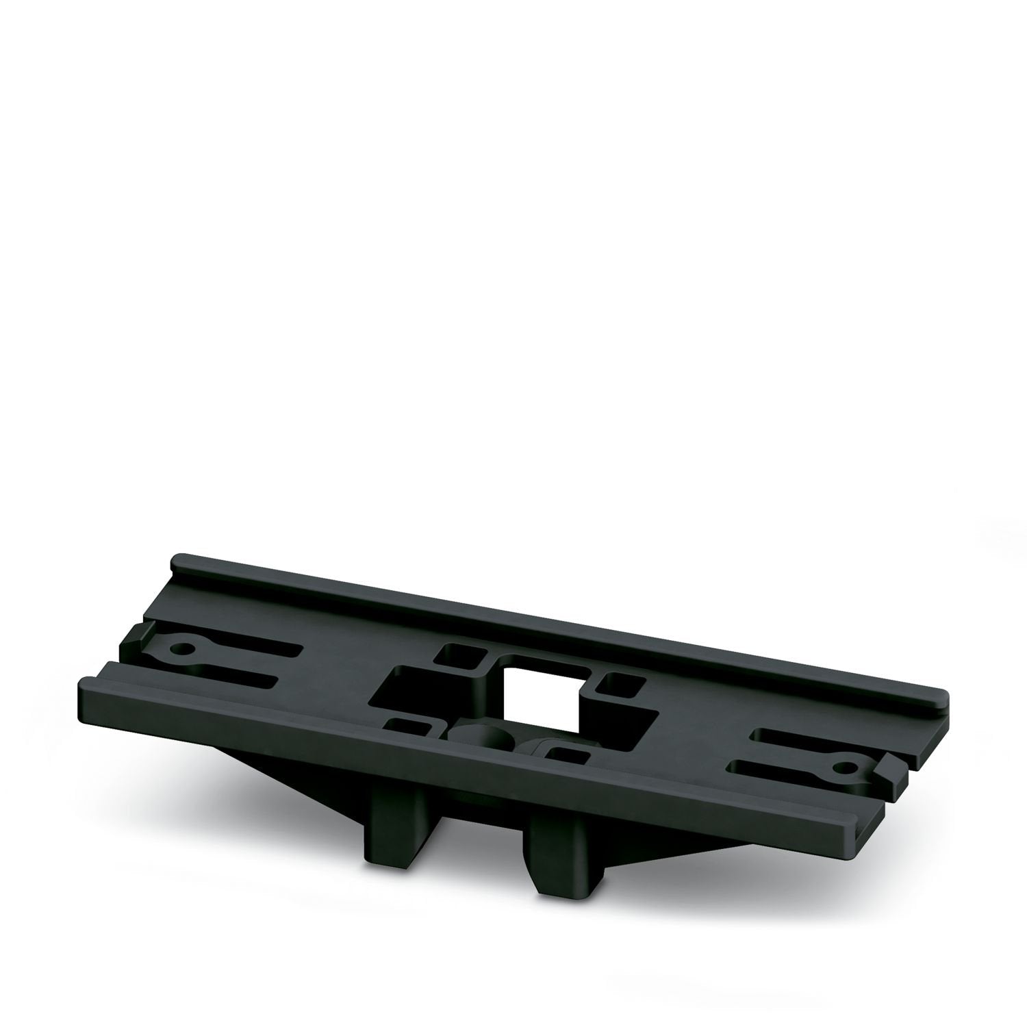 Marker carriers, black, unmarked, mounting type: screw, rivet, text field height: 38 mm, text field width: 110 mm