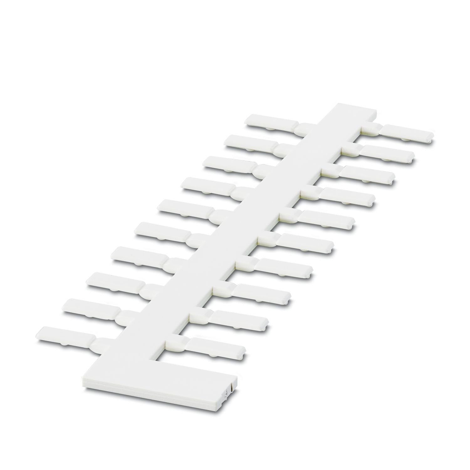 Cable marker, can be ordered: Strip, white, labeled according to customer specifications, cable diameter range: 0.6 ... 7 mm, mounting type: thread on, text field height: 4 mm, text field width: 10 mm
