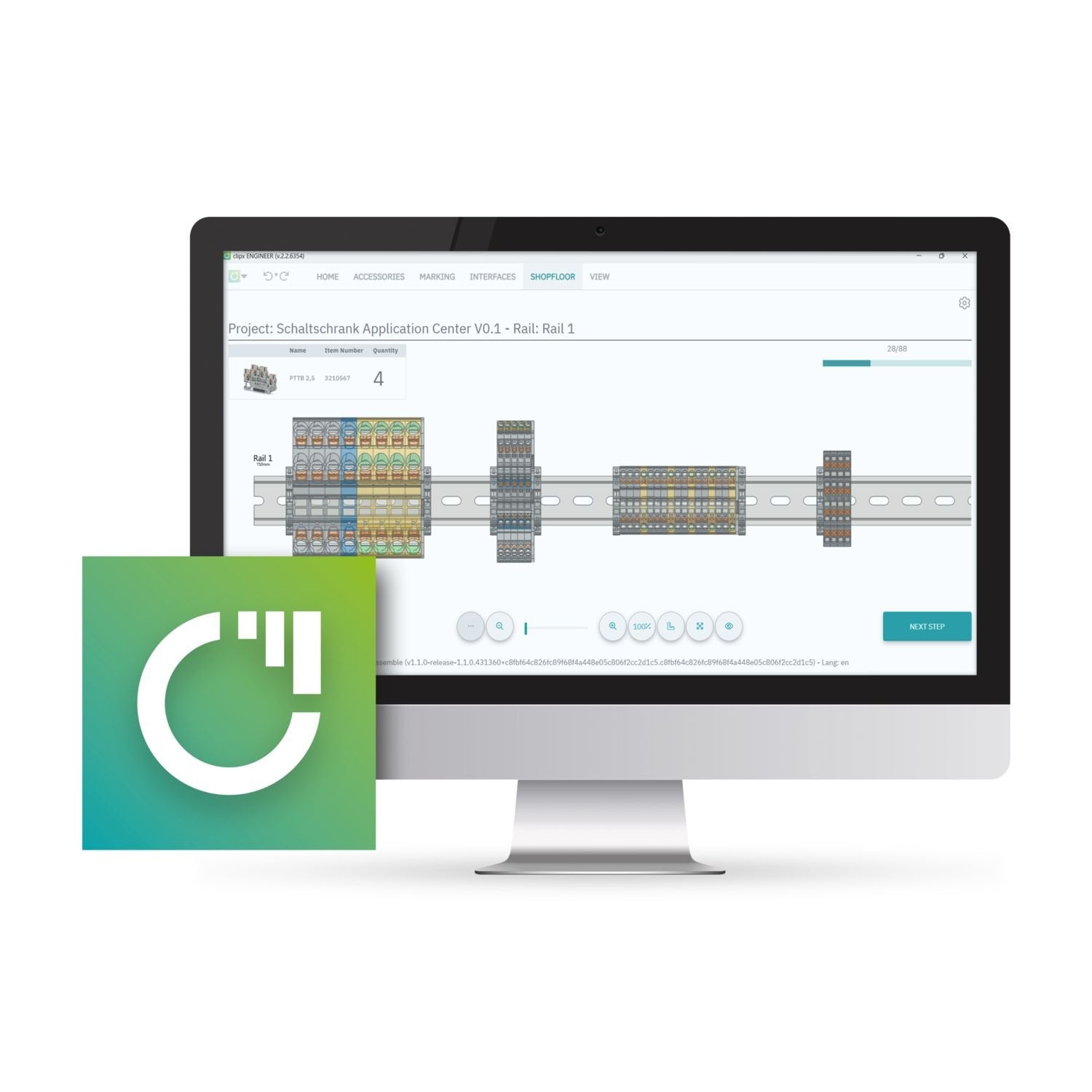 Worker assistance software for terminal strip assembly as an integrated add-on for the clipx ENGINEER engineering software