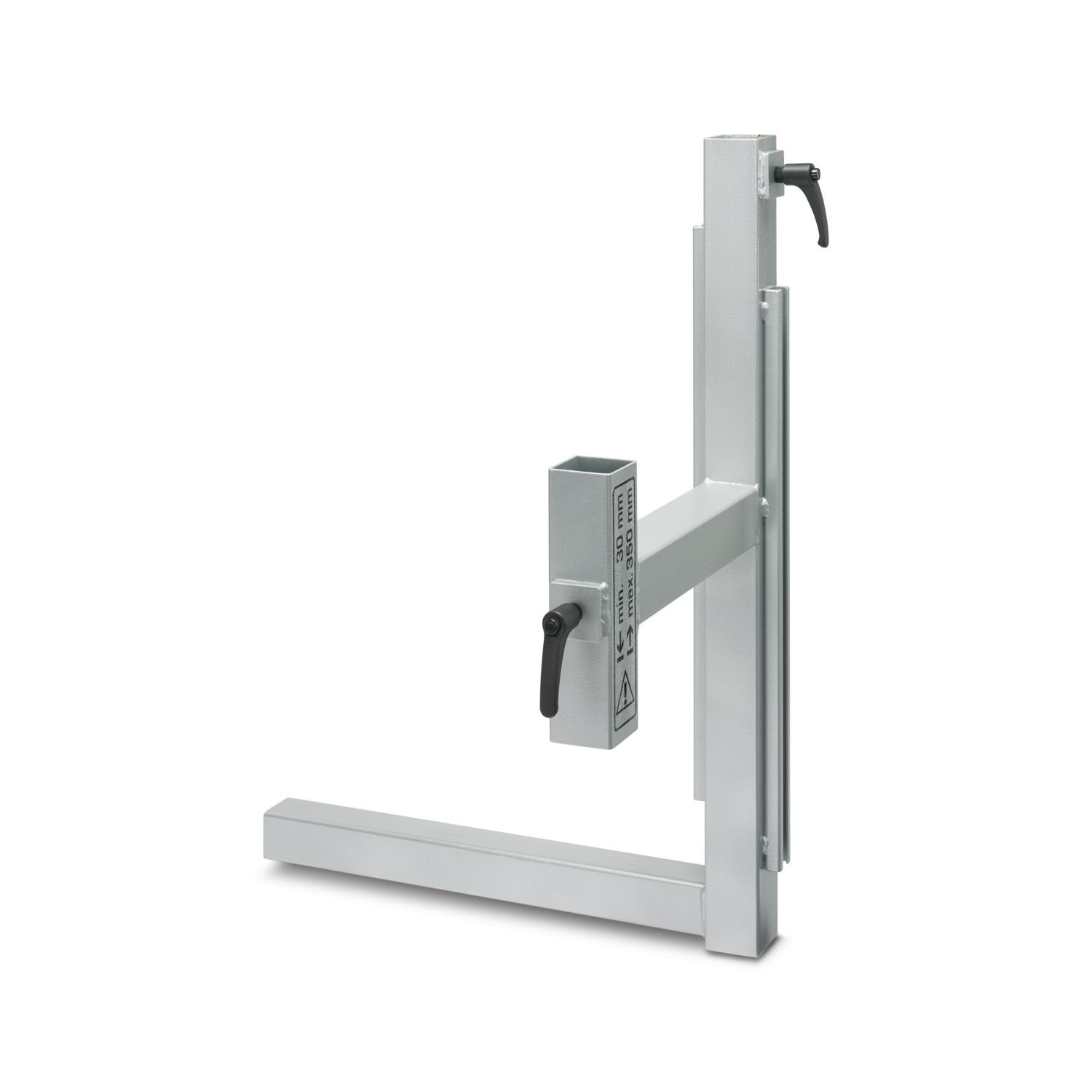Device carrier arm right, with clamping lever and device carrier rail, for accommodating up to 2 device carriers and additional storage units on the AS-WORKBENCH-F ...