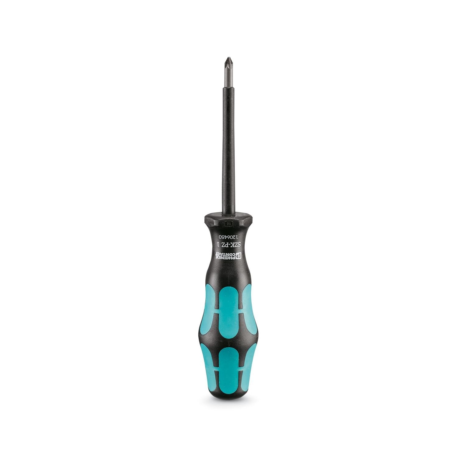 Screwdriver, PZ crosshead, VDE insulated, size: PZ 1 x 80 mm, 2-component grip, with non-slip grip