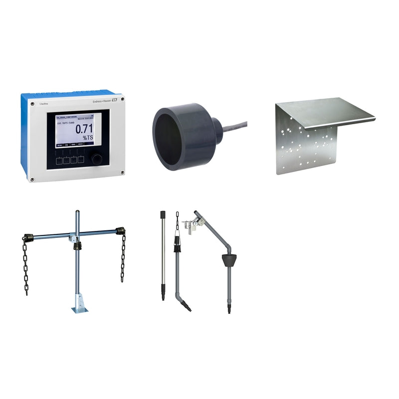 Complete ultrasonic bed level measuring point