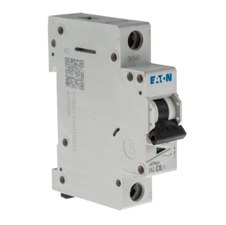 Eaton xEffect xEffect Miniature Circuit Breaker, 1-Pole, 6A, Type C, 230V ac AC, 60 V dc DC, 15 kA Breaking Capacity