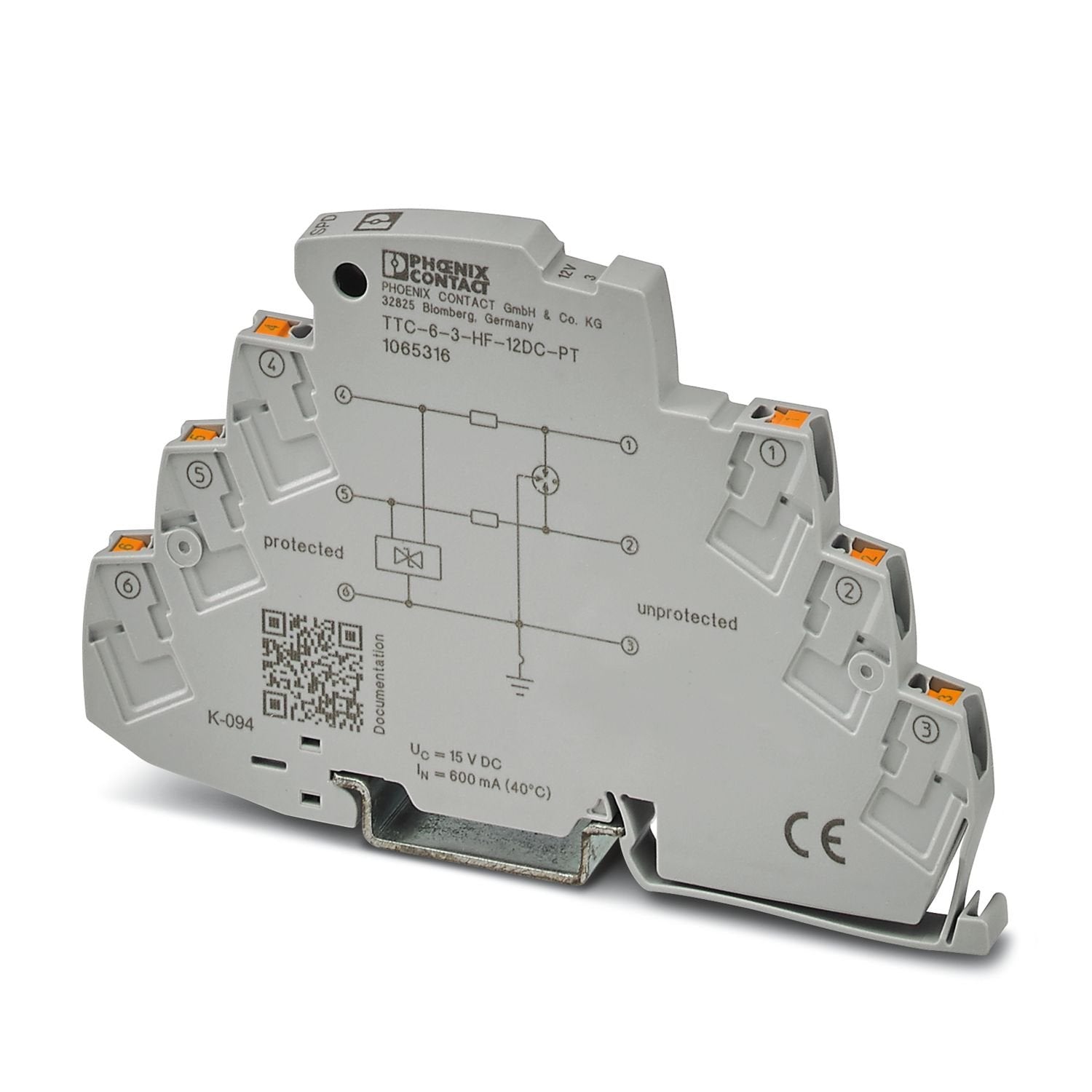 Surge protection for three signal wires with common reference potential. For HF applications and telecommunications interfaces without supply voltage (up to 90 Mbps). Can be used in safety-related circuits up to SIL 3.