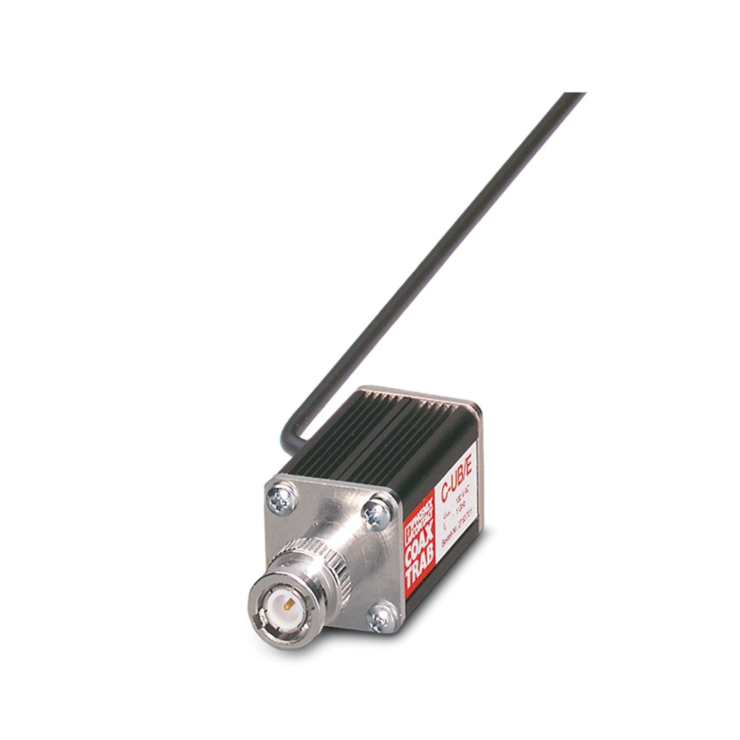 Attachment plug with surge protection, for coaxial signal interfaces with floating shield. Connection: BNC socket/plug