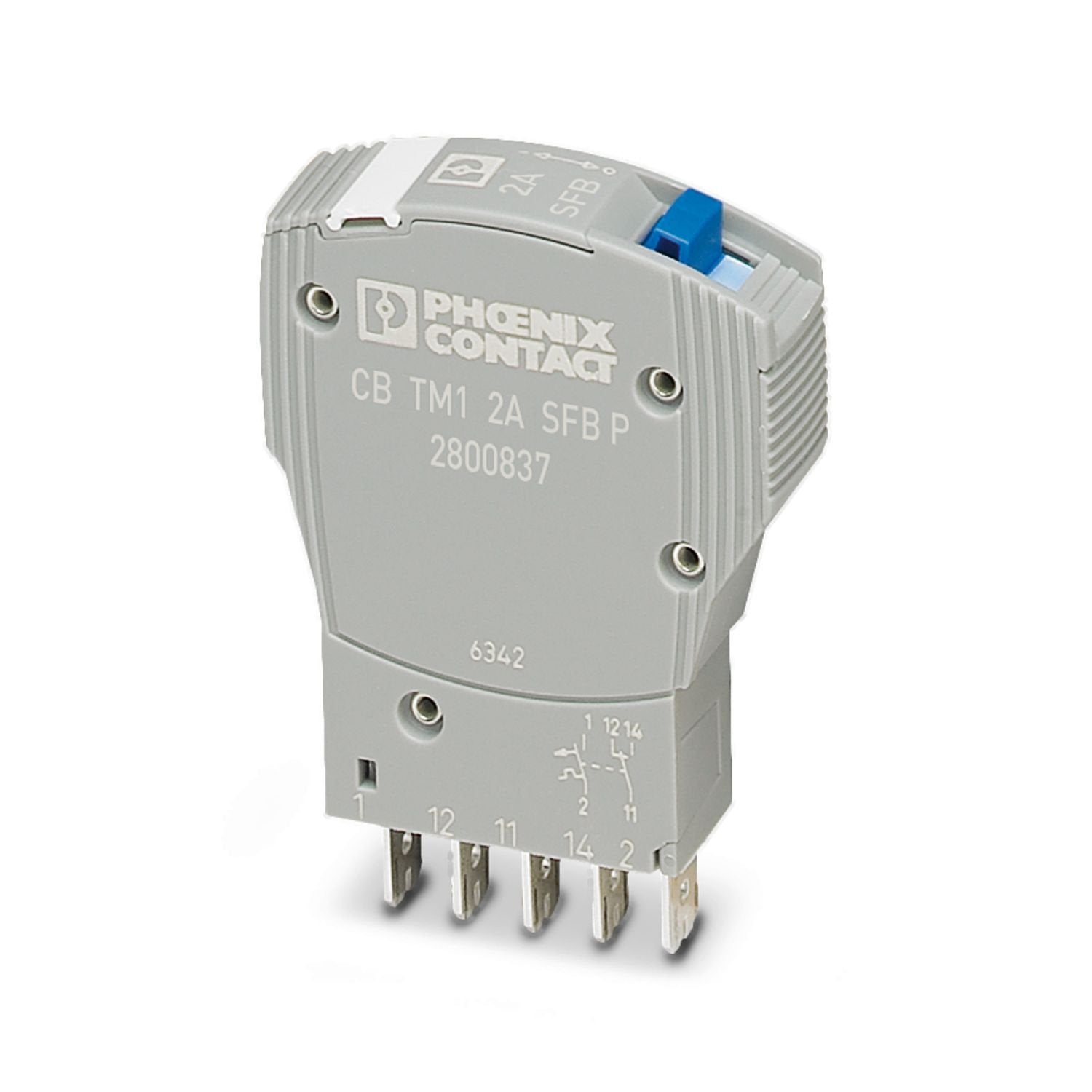 Thermal-magnetic device circuit breaker, 1-pos., tripping characteristic SFB, 1 changeover contact, plug for base element.