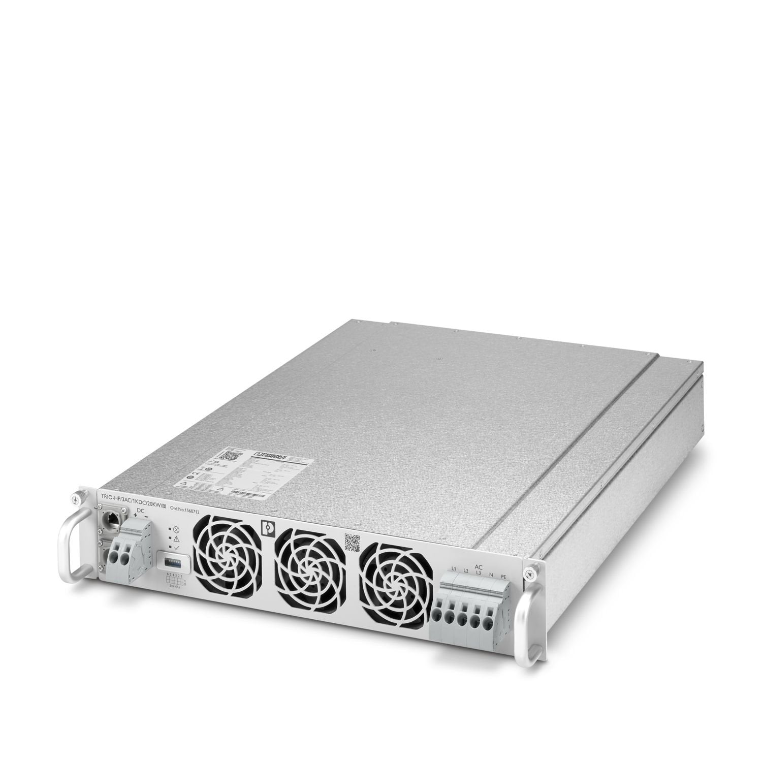 TRIO POWER, bidirectional AC/DC power module with 20 kW output power, Push-in connection, 19" rack mounting, CAN bus, input: 3-phase, output: 50 V DC ... 1000 V DC or input: DC, output: 380 V ... 480 V 3AC