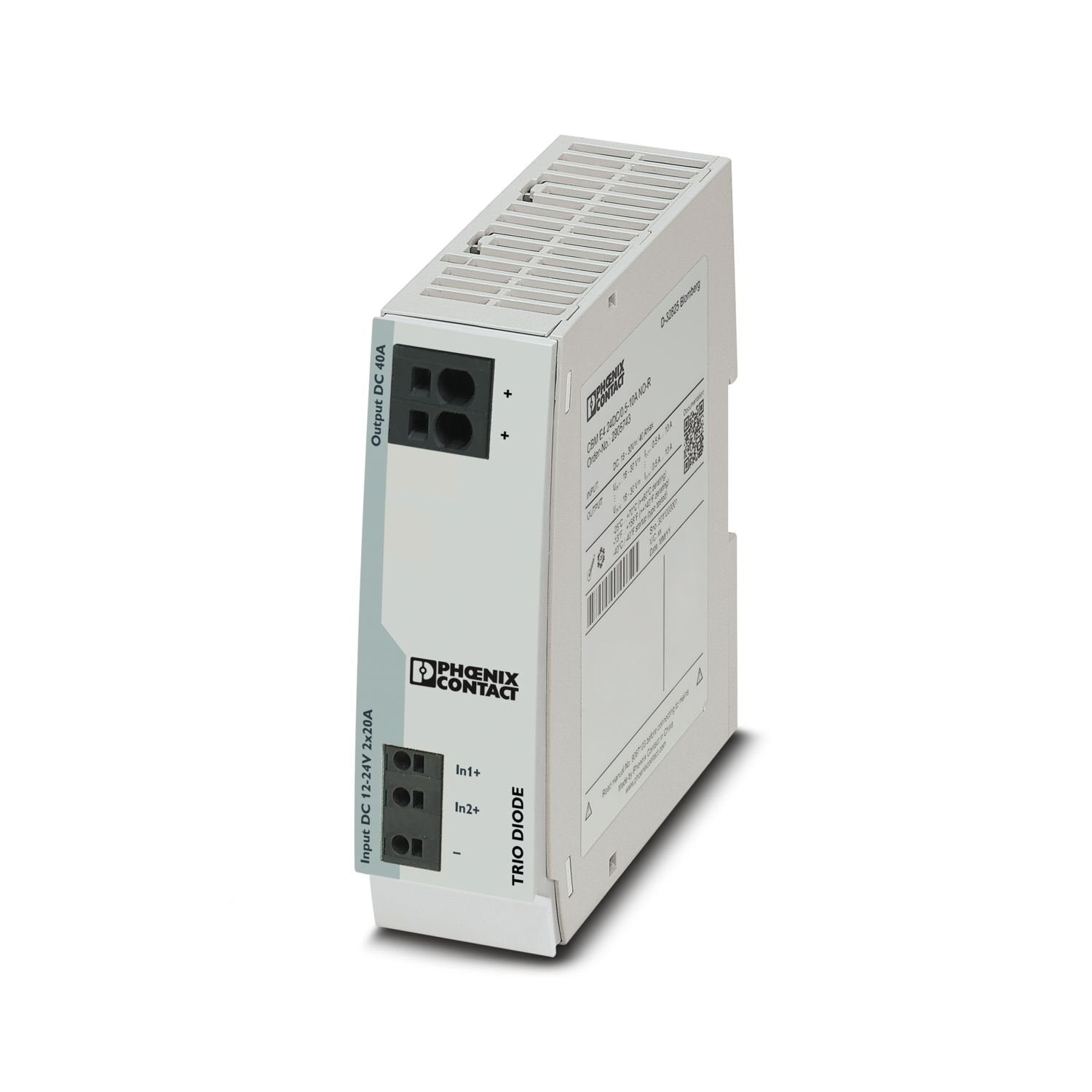 Redundancy module, 12 V - 24 V DC, 2 x 20 A, 1 x 40 A