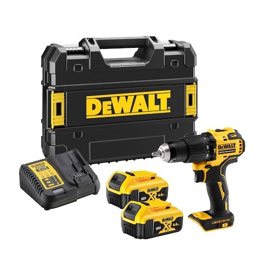 18V XR Brushless Hammer Drill Driver - 2 X 4Ah Batteries