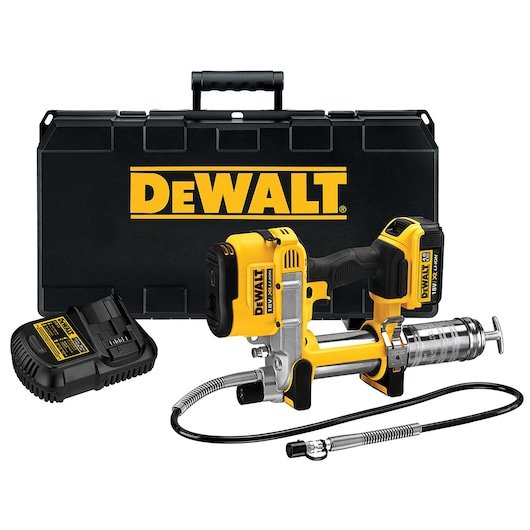 Grease gun with pump