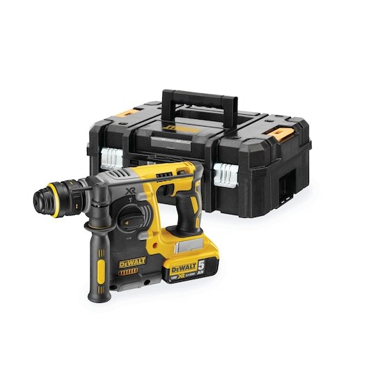 18V XR Brushless SDS-Plus Hammer Drill With QCC (2 X 5 Ah) (24 mm)