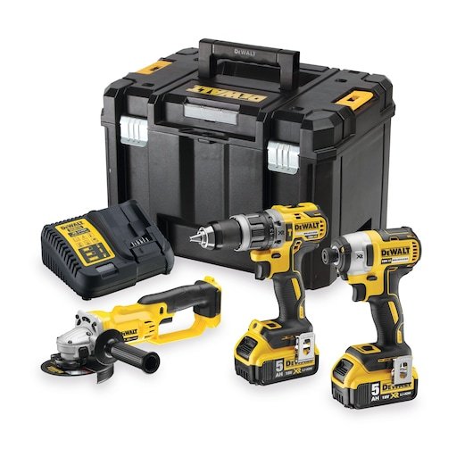 18V XR Brushless 3 Piece Kit - 2 X 5Ah