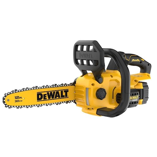 18V XR Brushless 30cm Compact Chainsaw 3/4 view