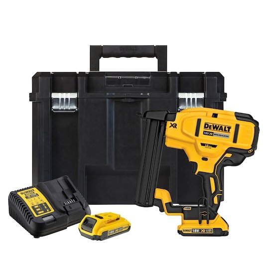 18V XR Brushless 18 Gauge Crown Stapler - 2 X 2Ah